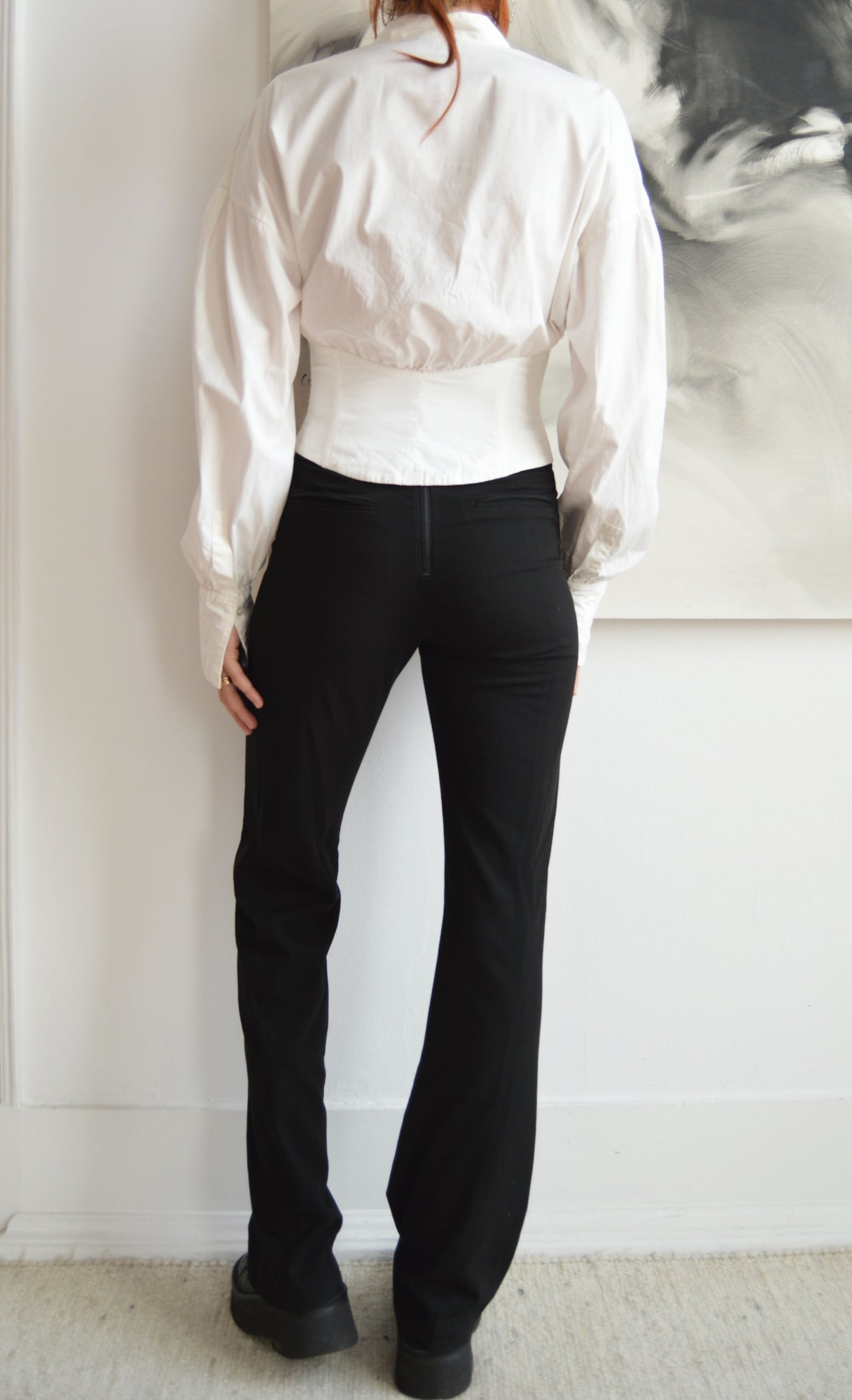 vintage iceberg ss 2003 white corset shirt