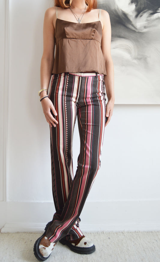 vintage iceberg striped cotton trousers