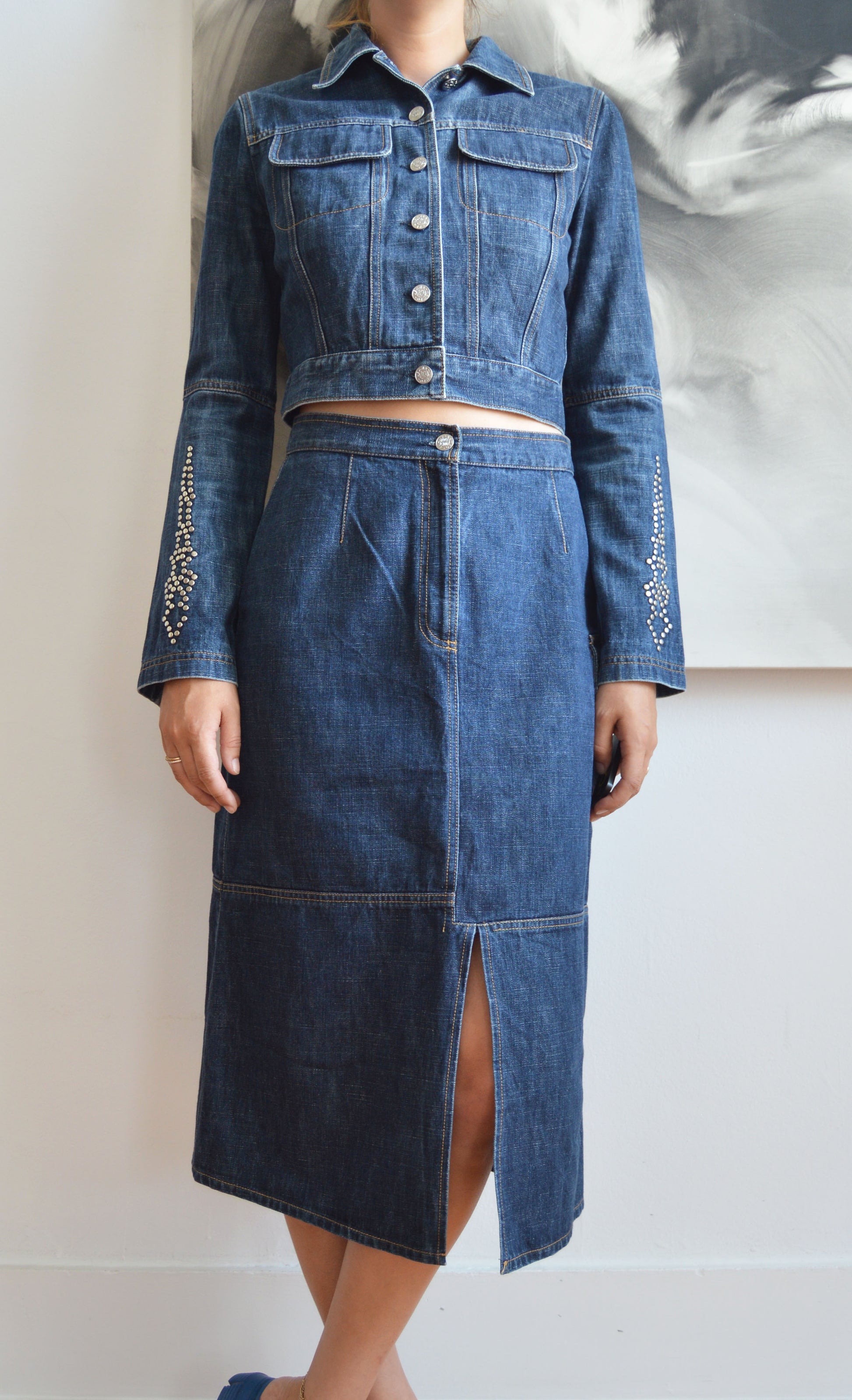 Vintage Kenzo Jeans Denim Jacket and Skirt