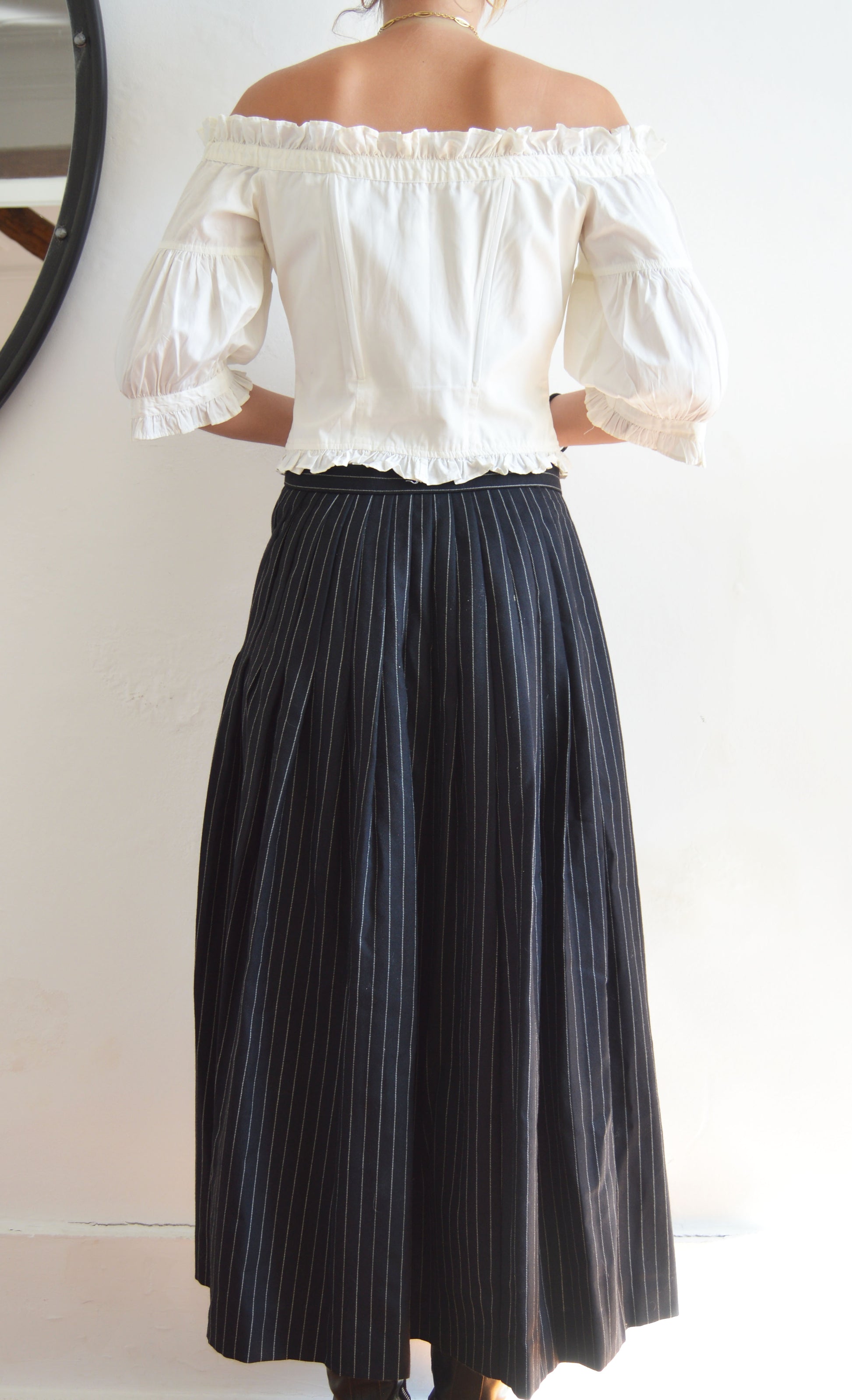vintage kenzo white off the shoulder blouse