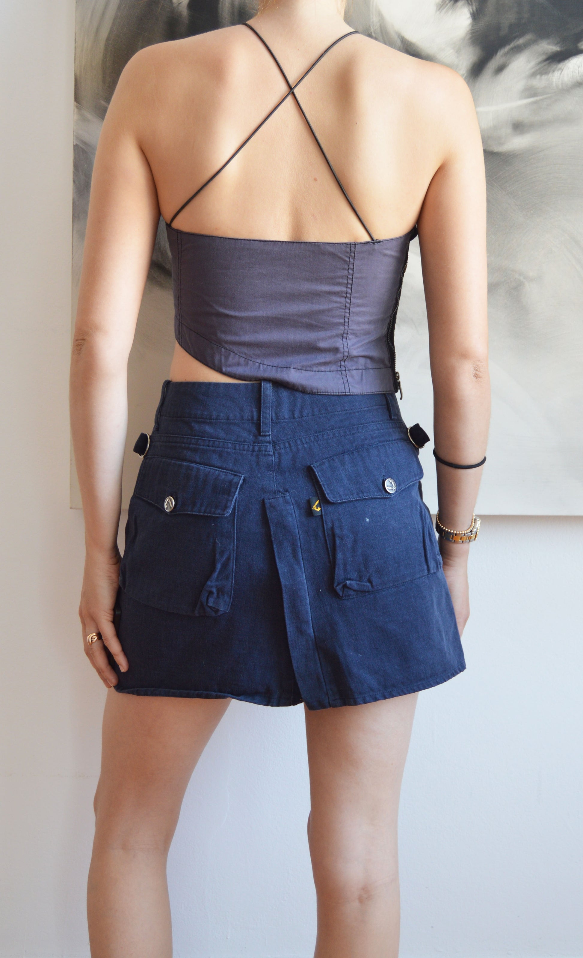 vintage maharishi dragonfly crop top
