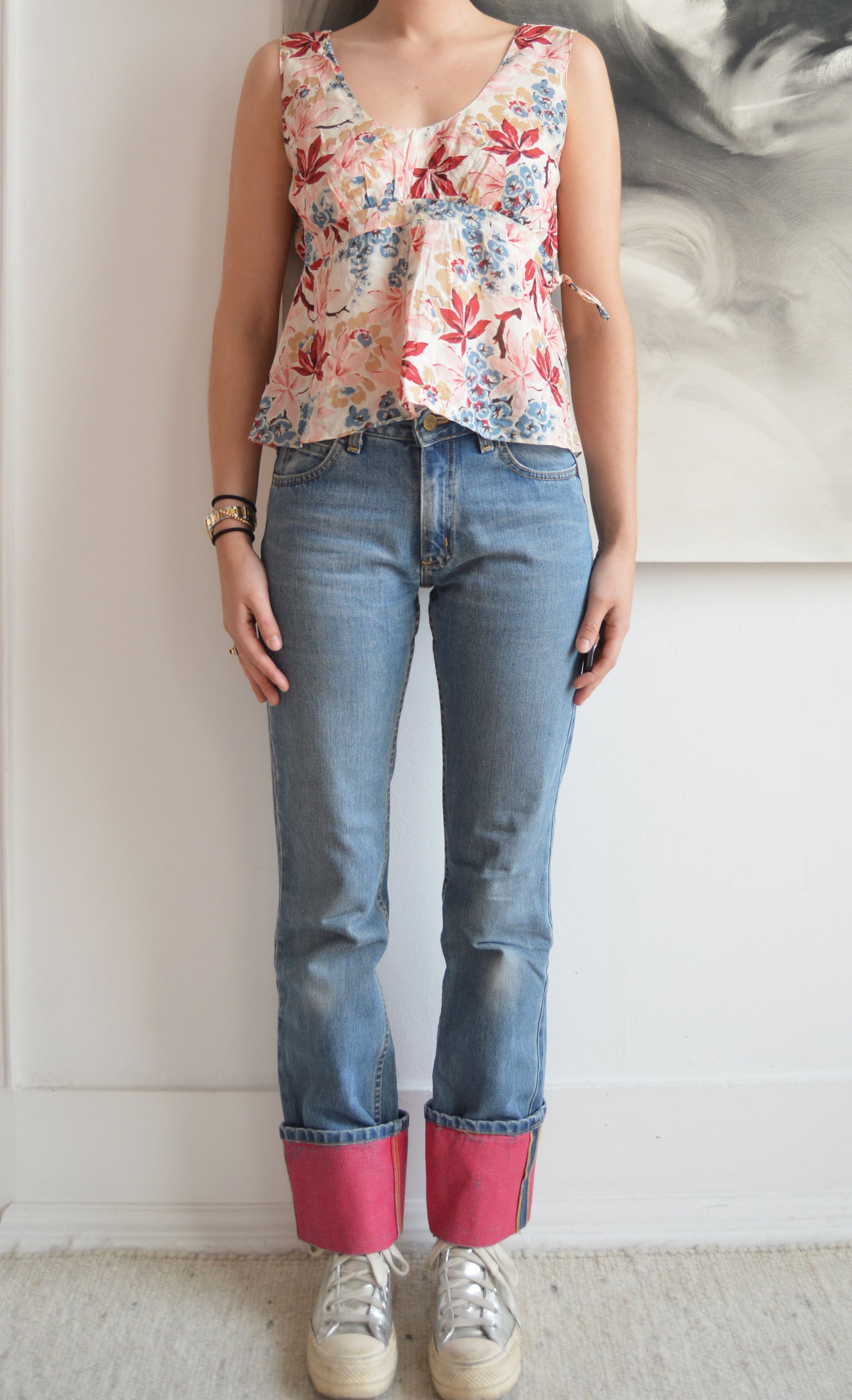 vintage marni ss 2002 floral cotton blouse