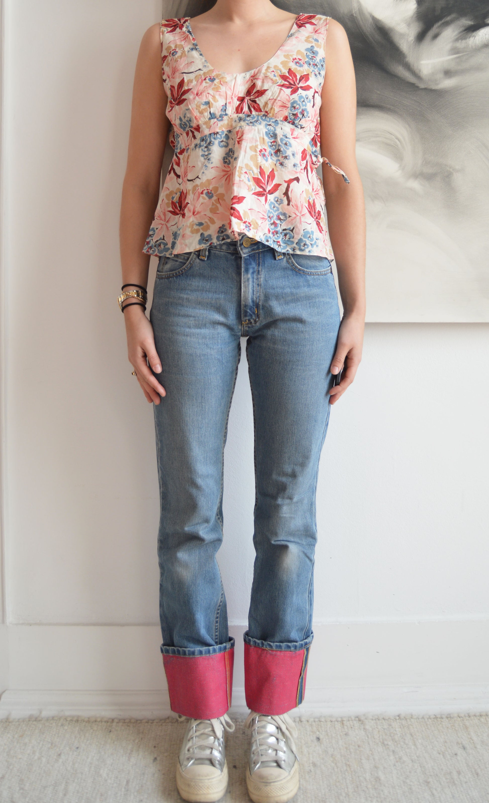 vintage marni ss 2002 floral cotton blouse