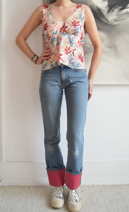 vintage marni ss 2002 floral cotton blouse