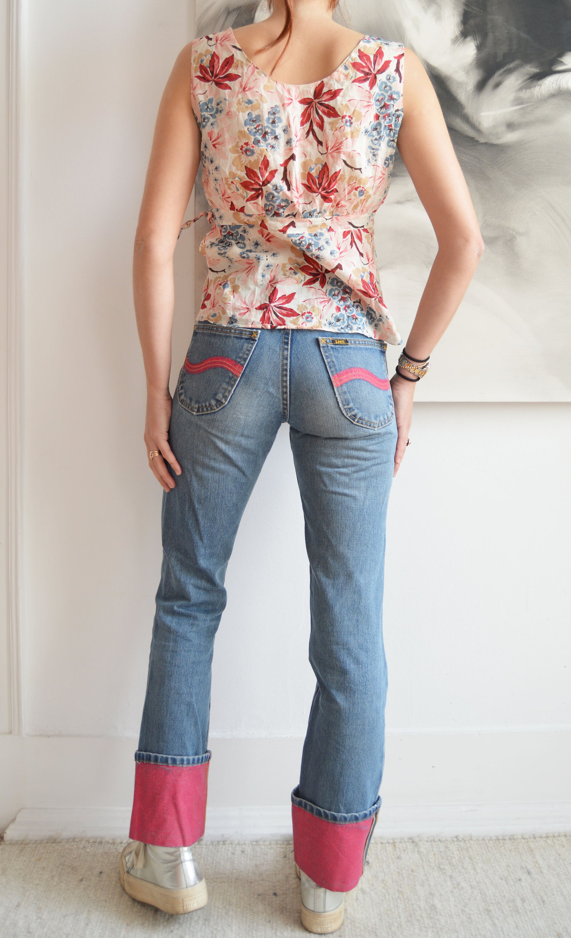 vintage marni ss 2002 floral cotton blouse