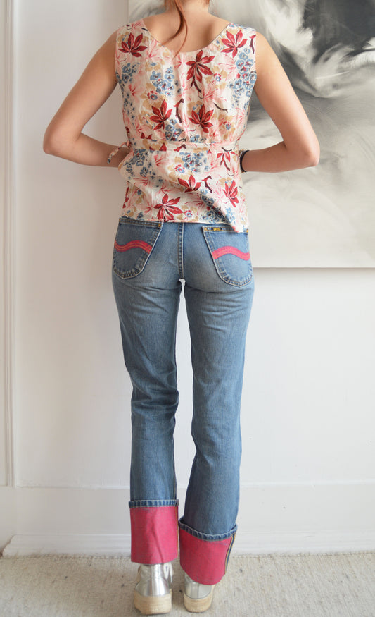 vintage marni ss 2002 floral cotton blouse