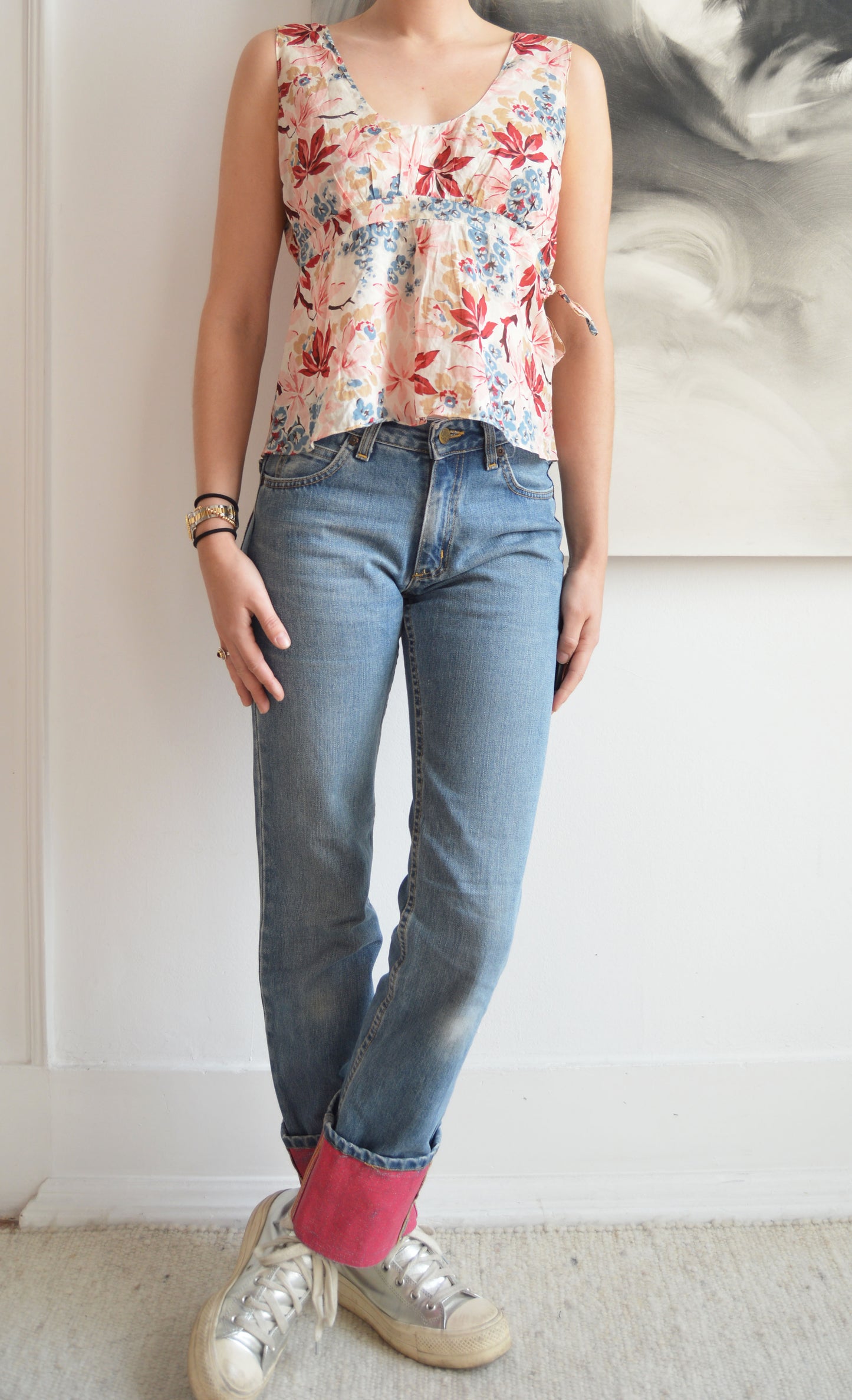 vintage marni ss 2002 floral cotton blouse