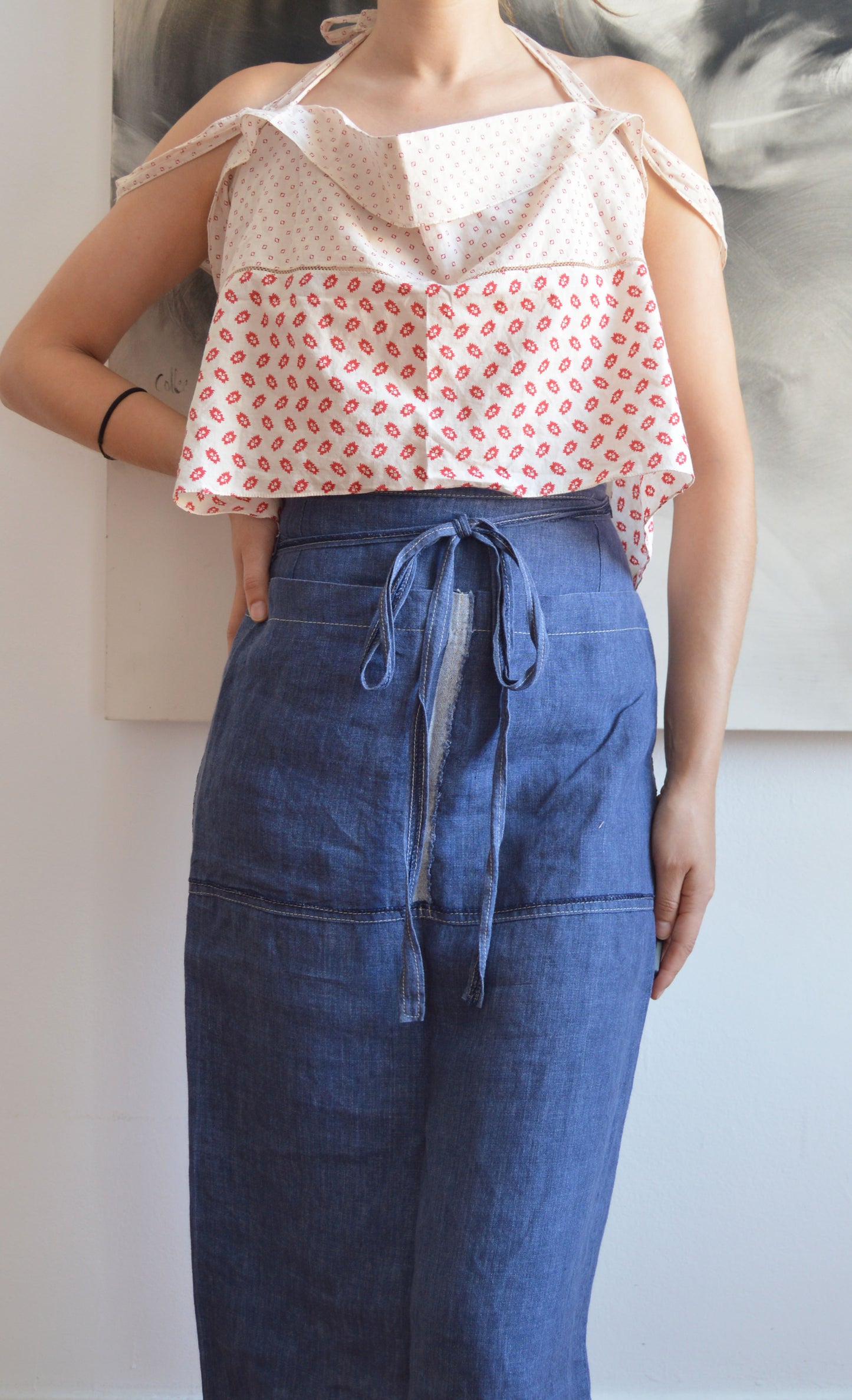 vintage marni ss 2003 printed cotton blouse