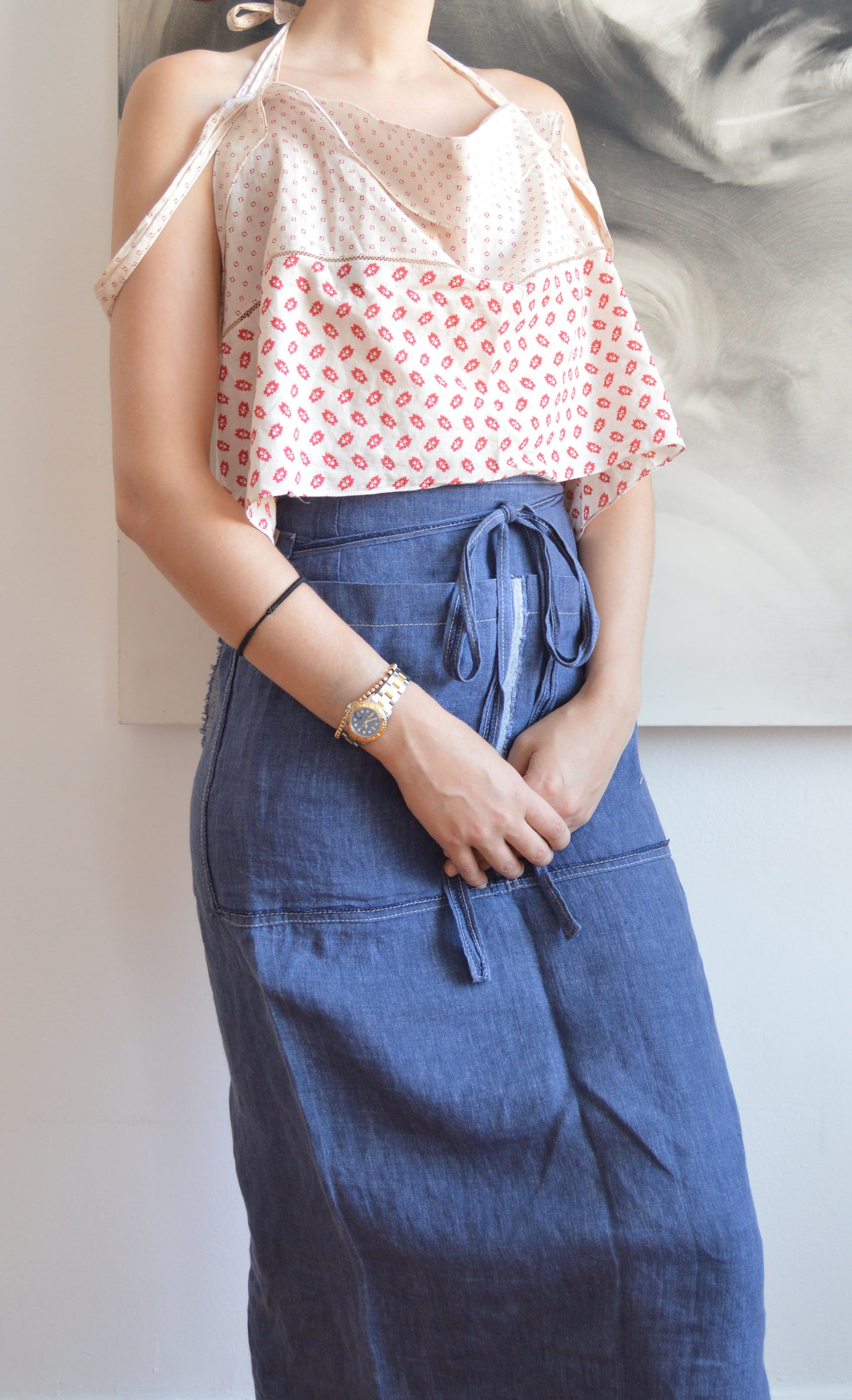 vintage marni ss 2003 printed cotton blouse
