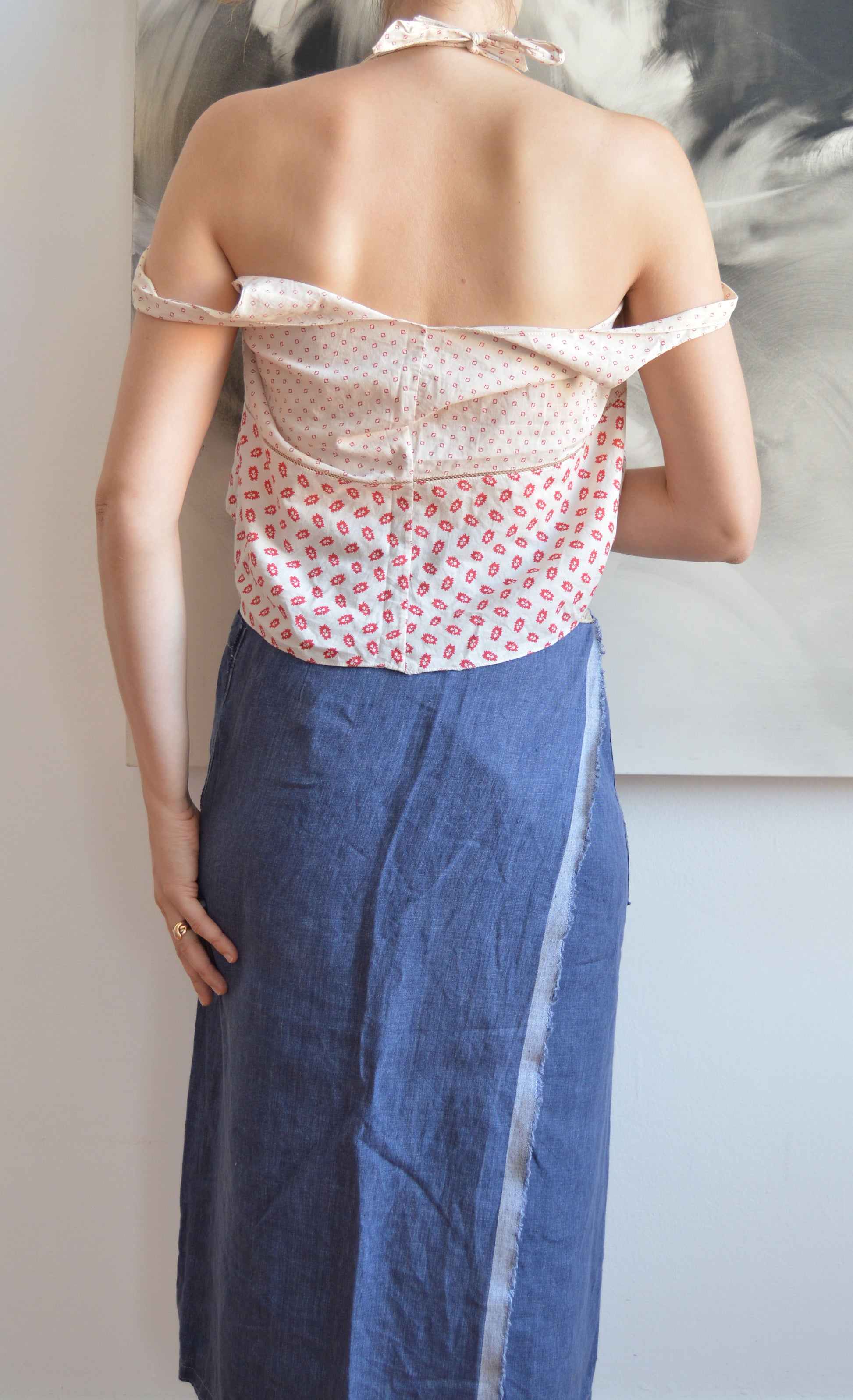 vintage marni ss 2003 printed cotton blouse