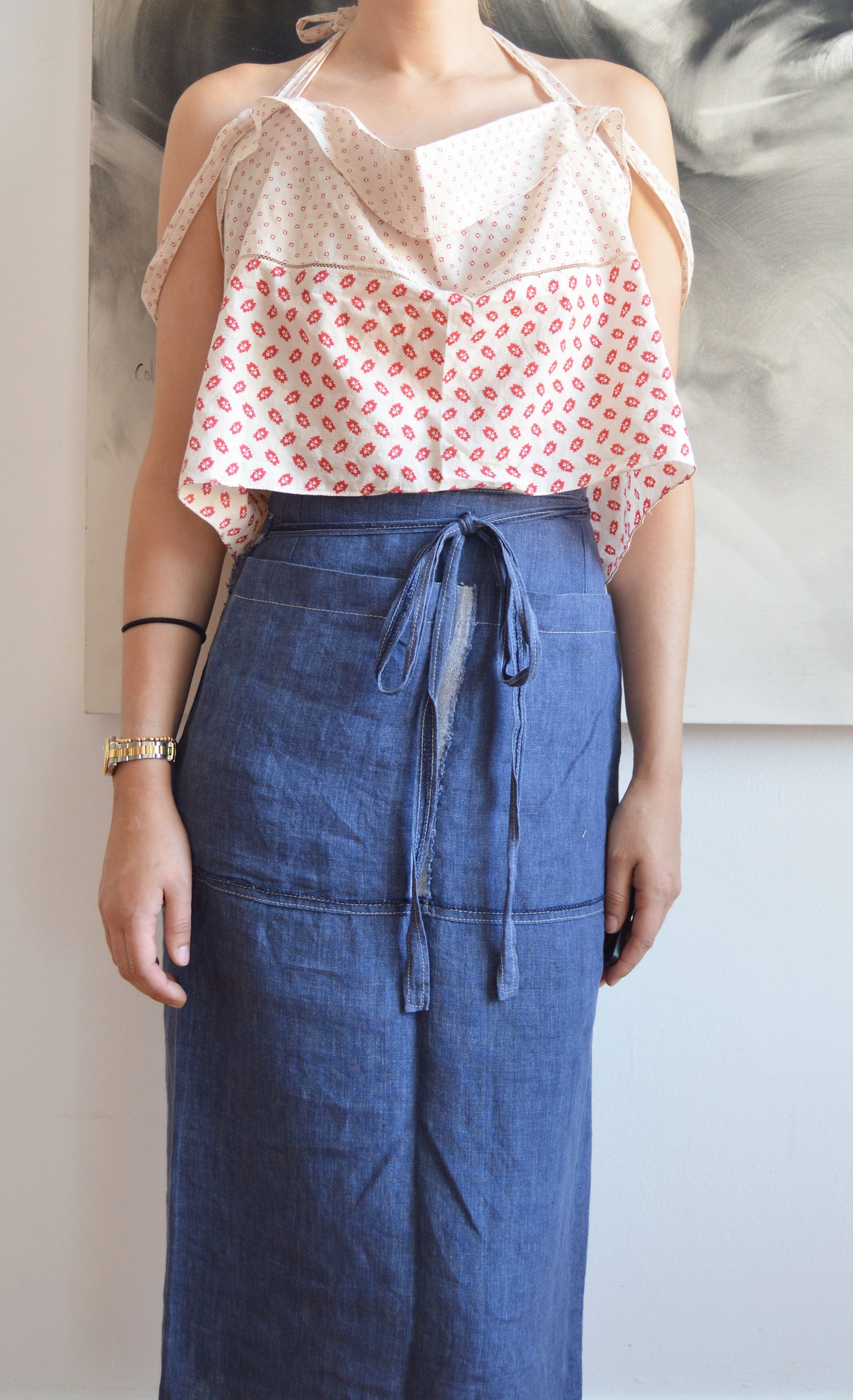 vintage marni ss 2003 printed cotton blouse