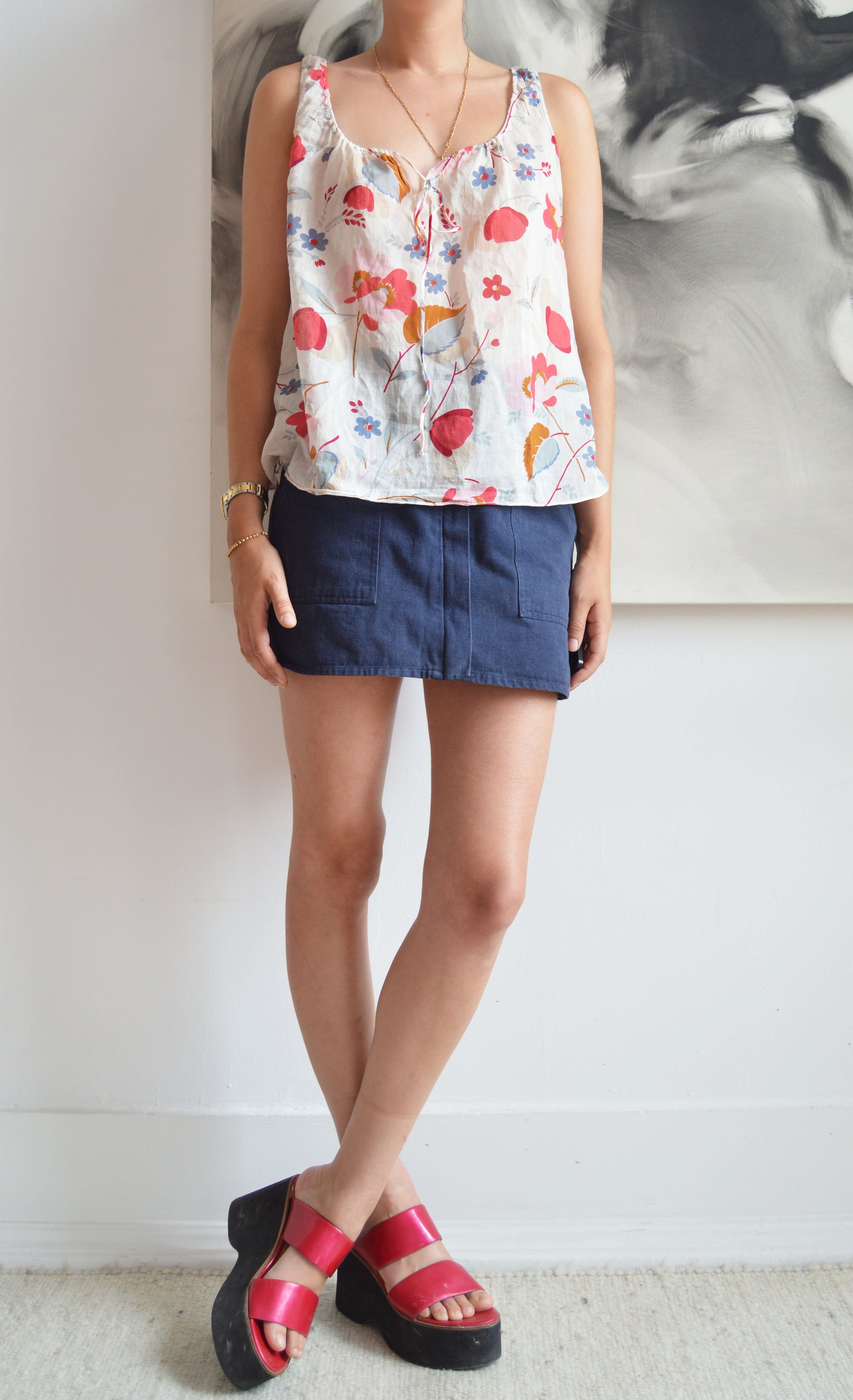 Vintage Marni S/S 2003 Floral Cotton Top