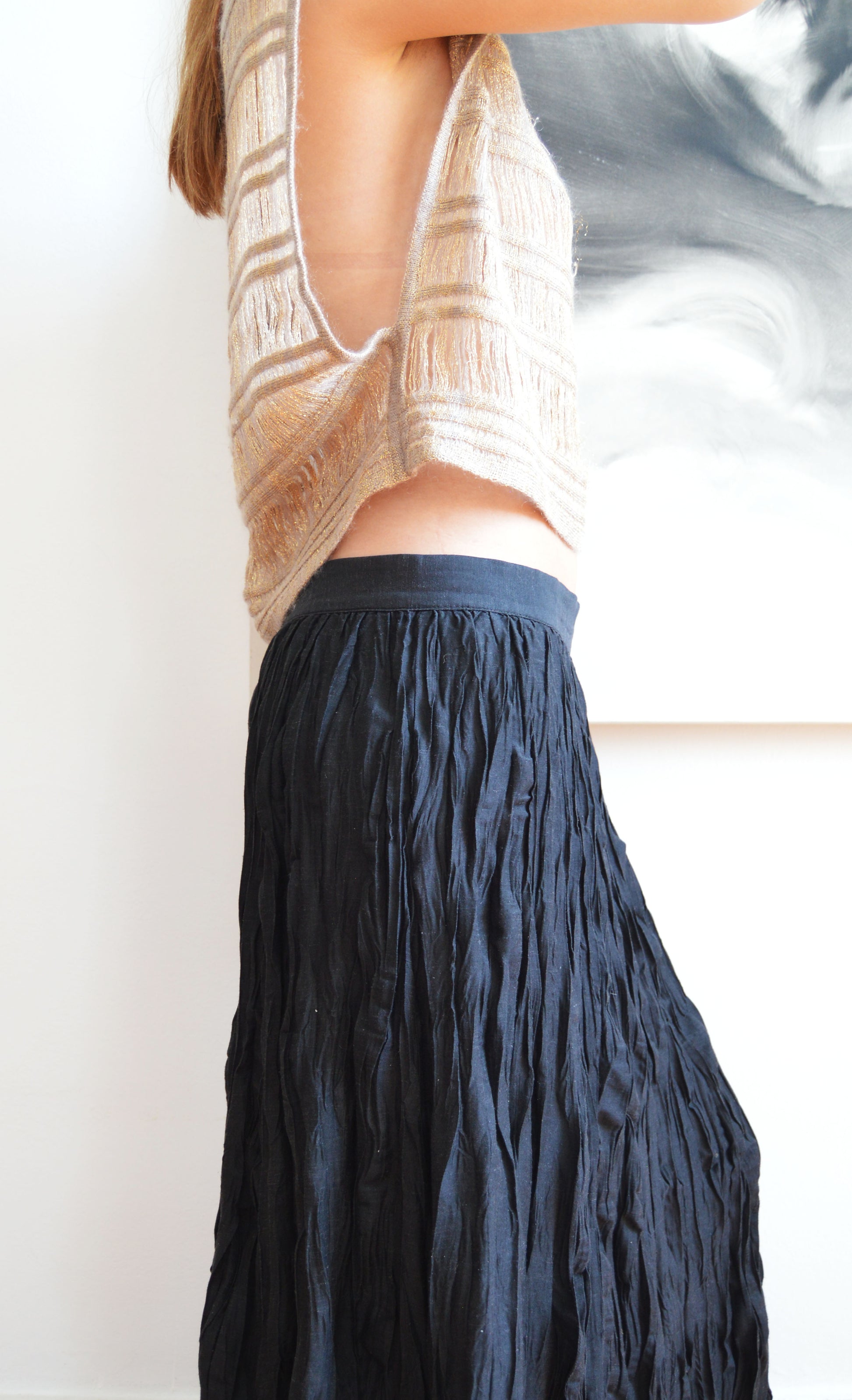 vintage missoni gold sleeveless jumper
