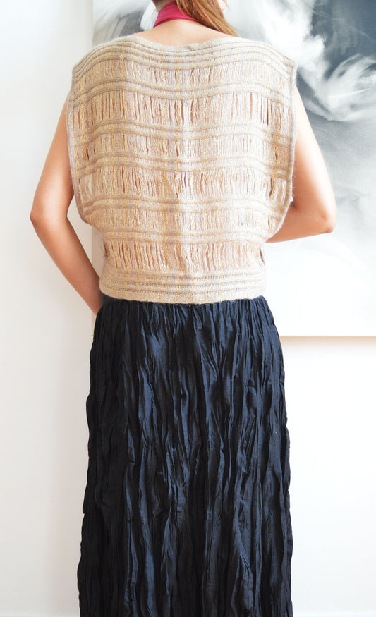 vintage missoni gold sleeveless jumper