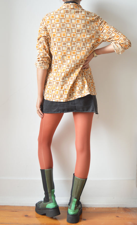 Vintage Prada S/S 1996 Geometric Print Shirt