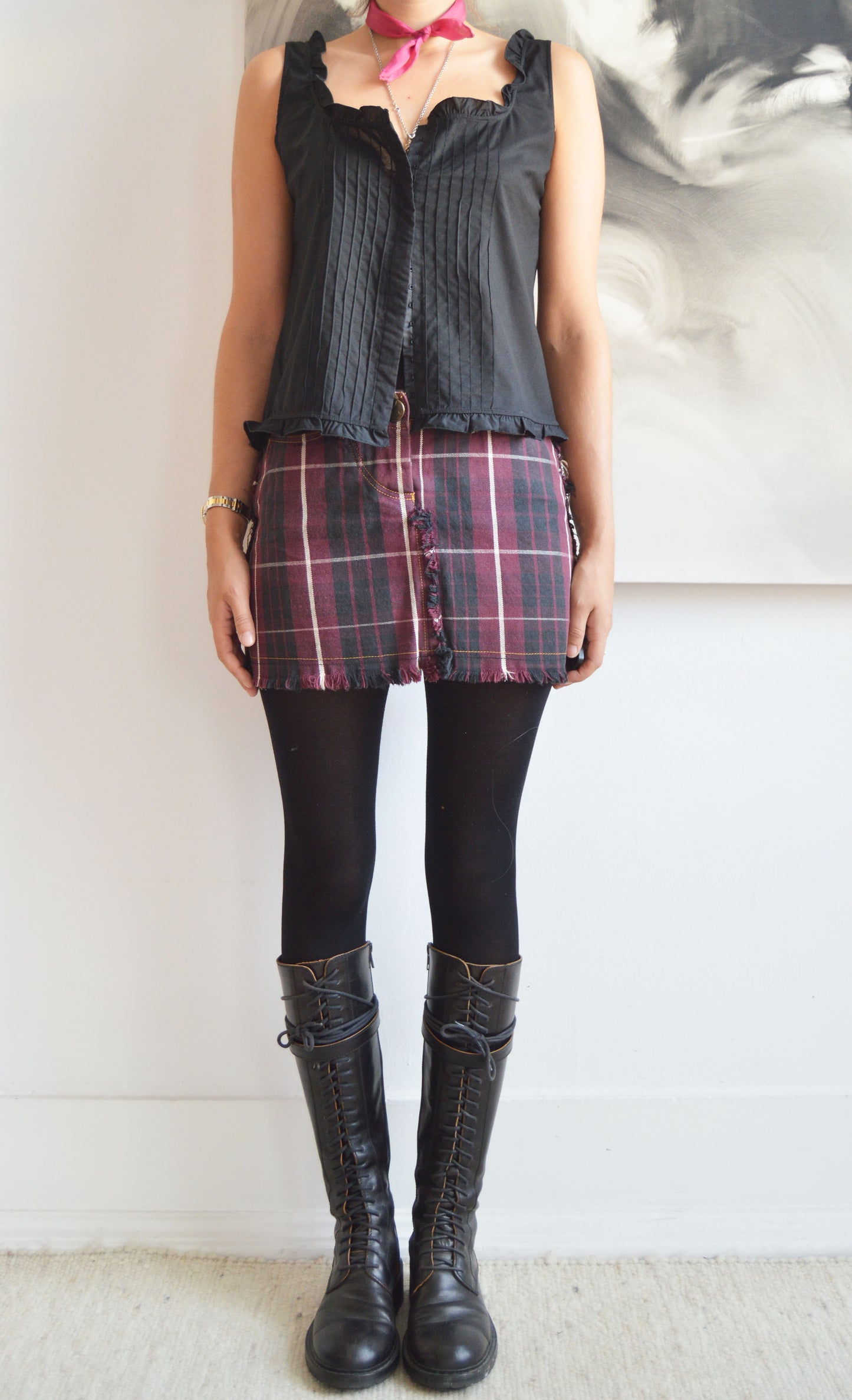Vivienne Westwood Anglomania F/W 1998 Red Tartan Mini Skirt