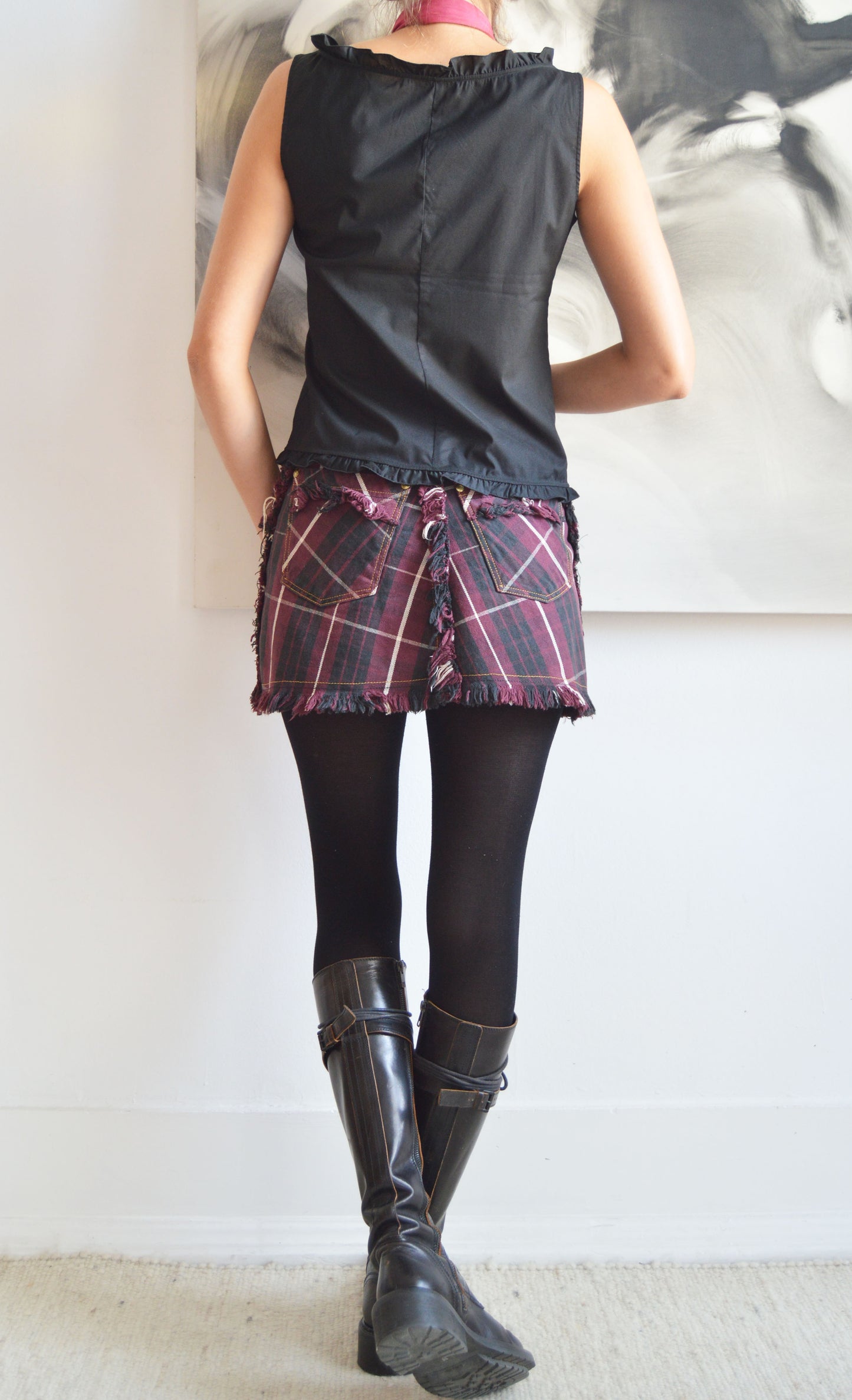 Vivienne Westwood Anglomania F/W 1998 Red Tartan Mini Skirt