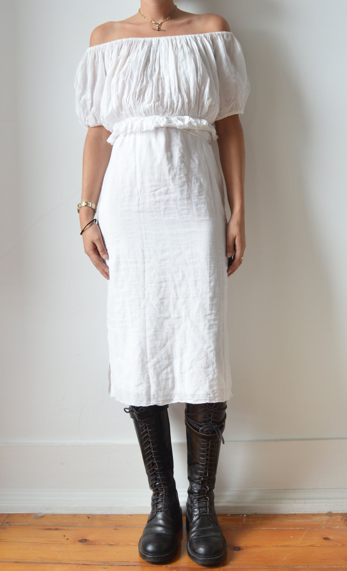 Vintage Vivienne Westwood Anglomania White Cotton Dress