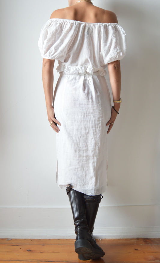 Vintage Vivienne Westwood Anglomania White Cotton Dress