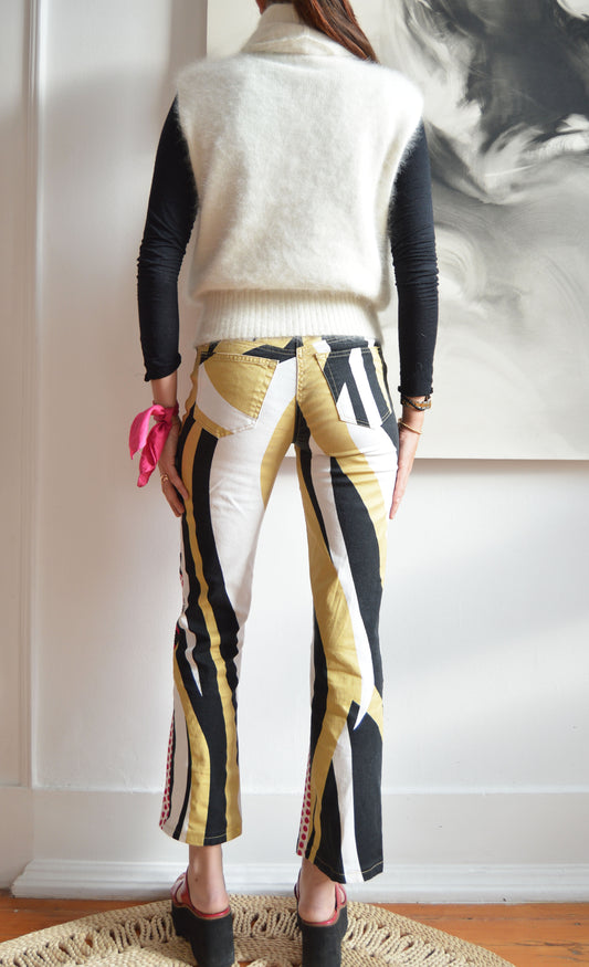 vintage chloe fw 2001 face angora sleeveless sweater
