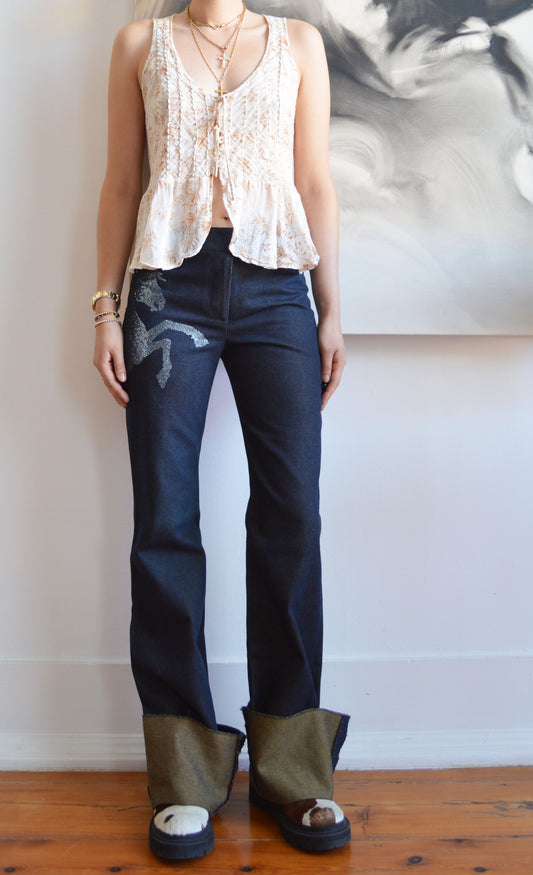 Vintage Chloé S/S 2001 Horse Sequin Jeans