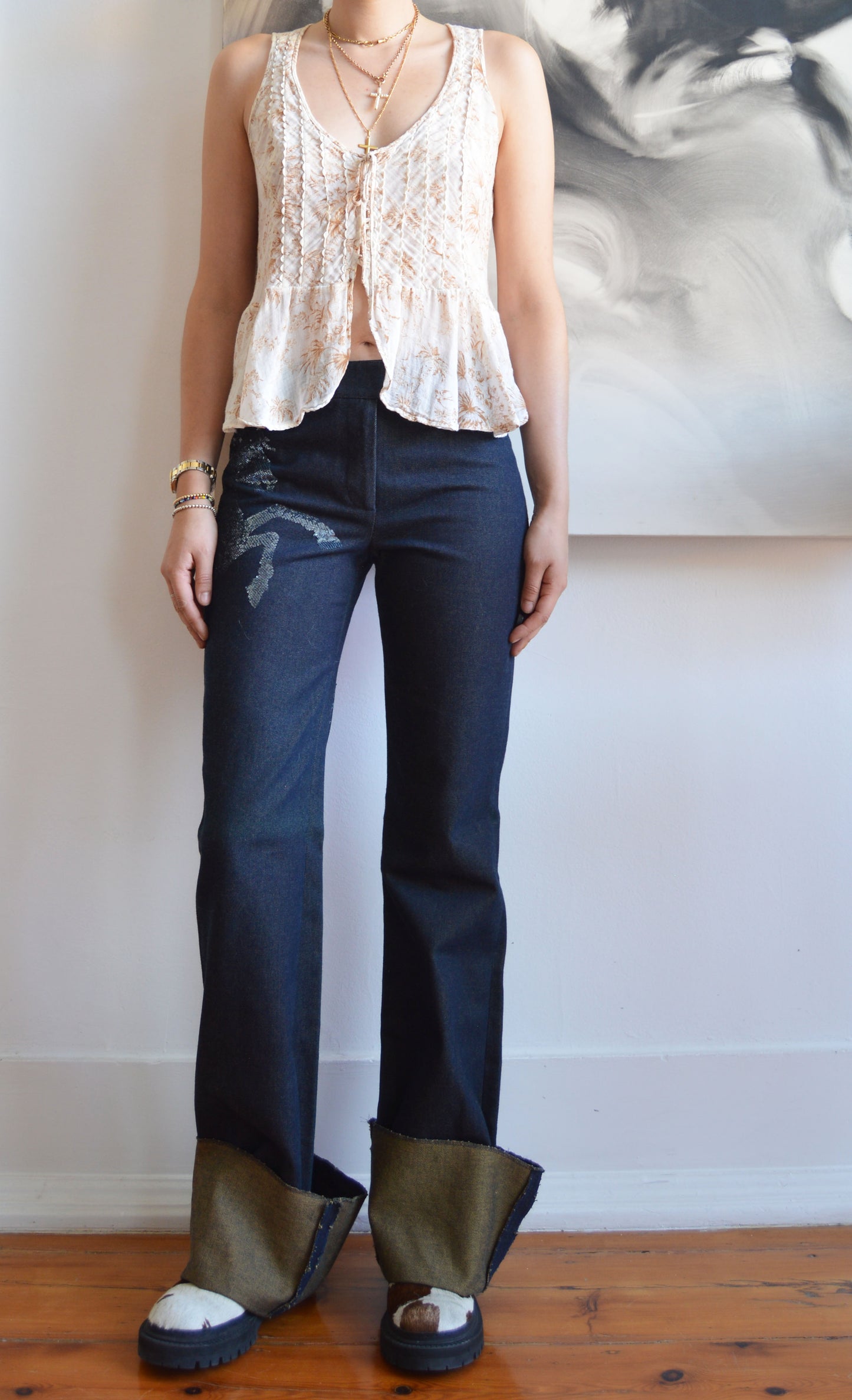 Vintage Chloé S/S 2001 Horse Sequin Jeans