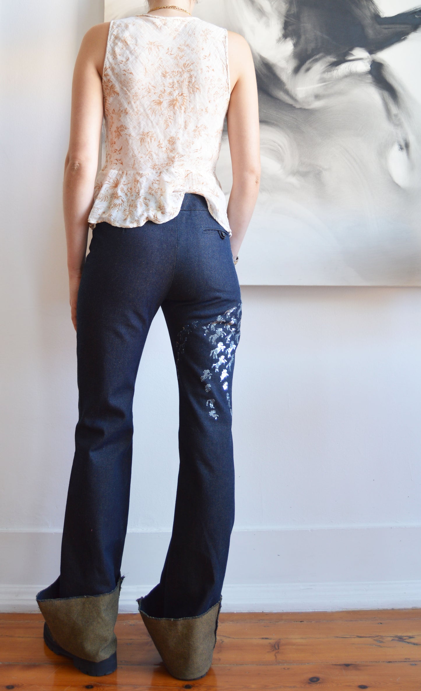 Vintage Chloé S/S 2001 Horse Sequin Jeans