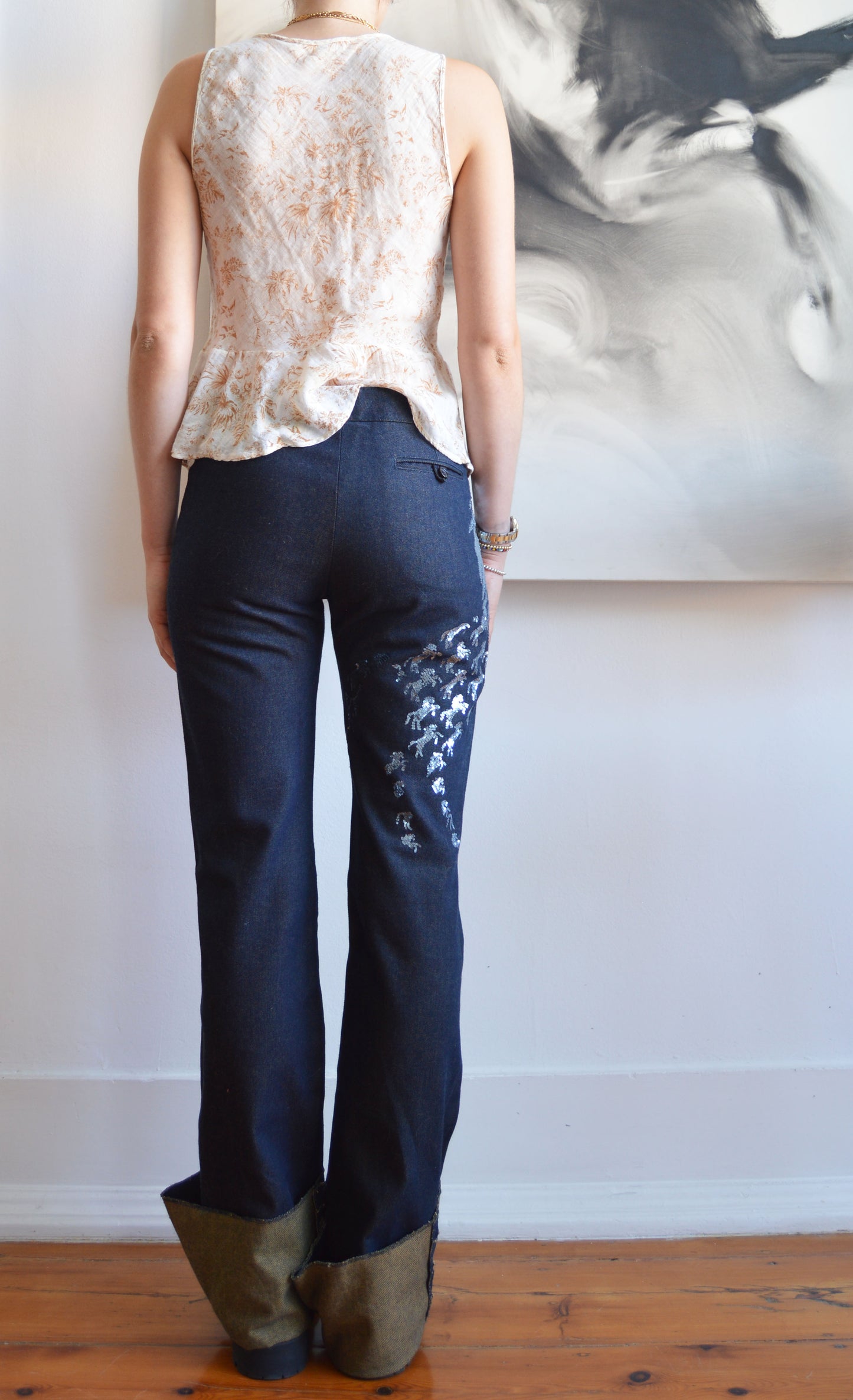 Vintage Chloé S/S 2001 Horse Sequin Jeans