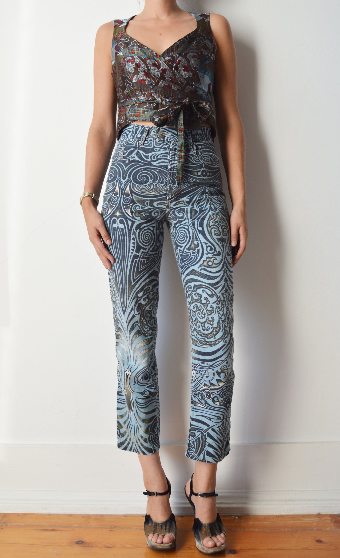 Vintage Christian Lacroix Bazar Brocade Waistcoat with Tie