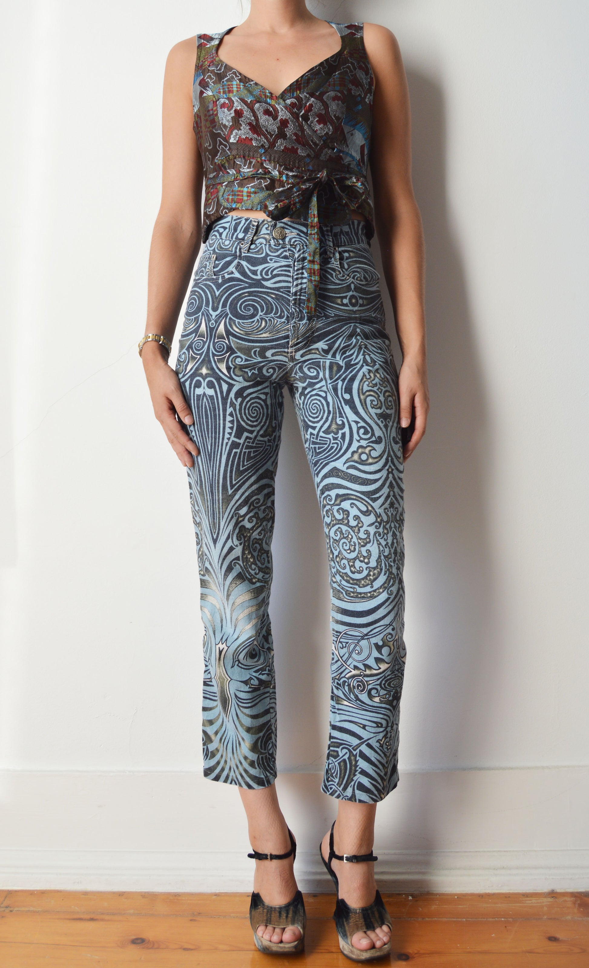 Vintage Christian Lacroix Bazar Brocade Waistcoat with Tie