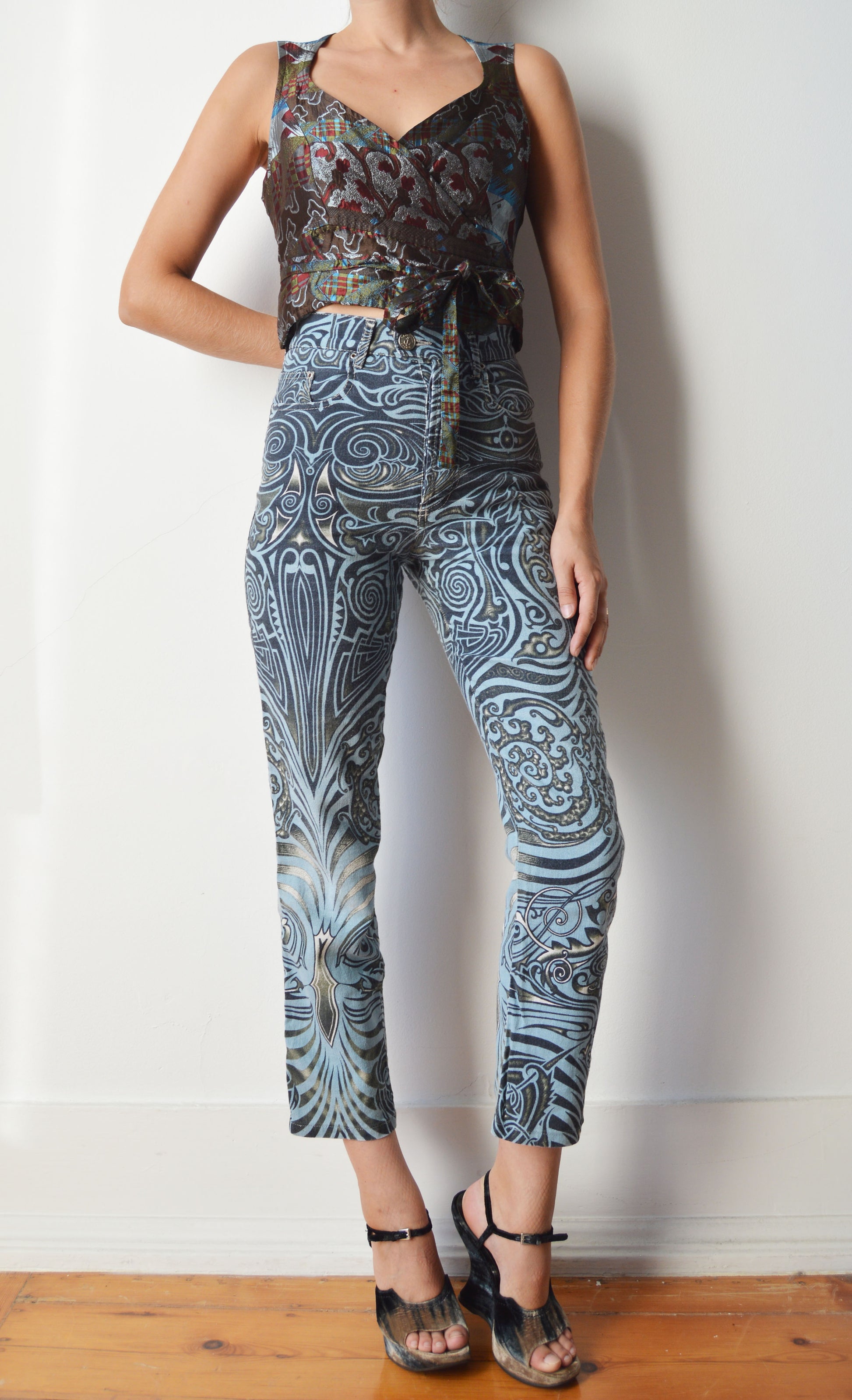 Vintage Christian Lacroix Bazar Brocade Waistcoat with Tie