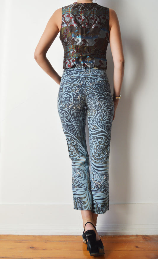Vintage Christian Lacroix Bazar Brocade Waistcoat with Tie