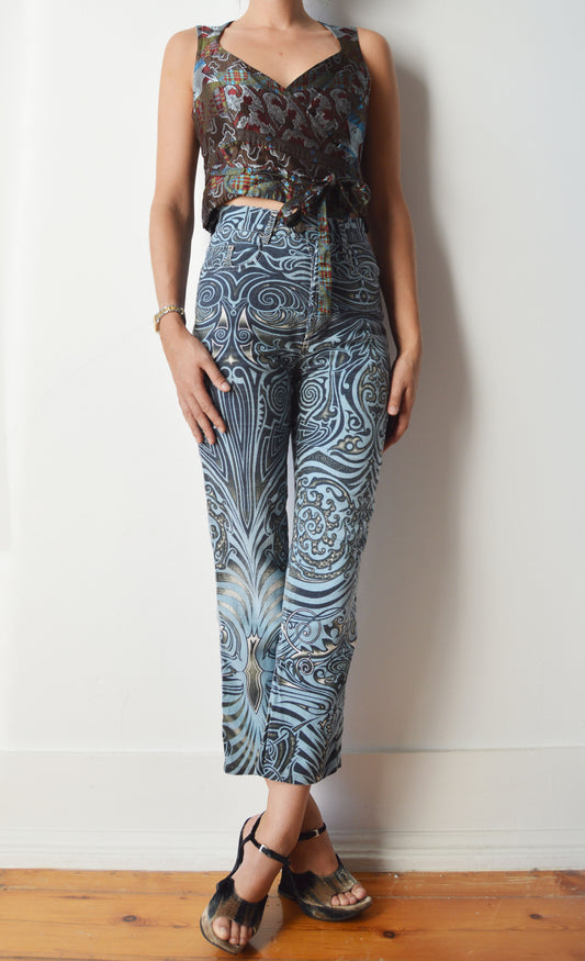 Vintage Christian Lacroix Bazar Brocade Waistcoat with Tie