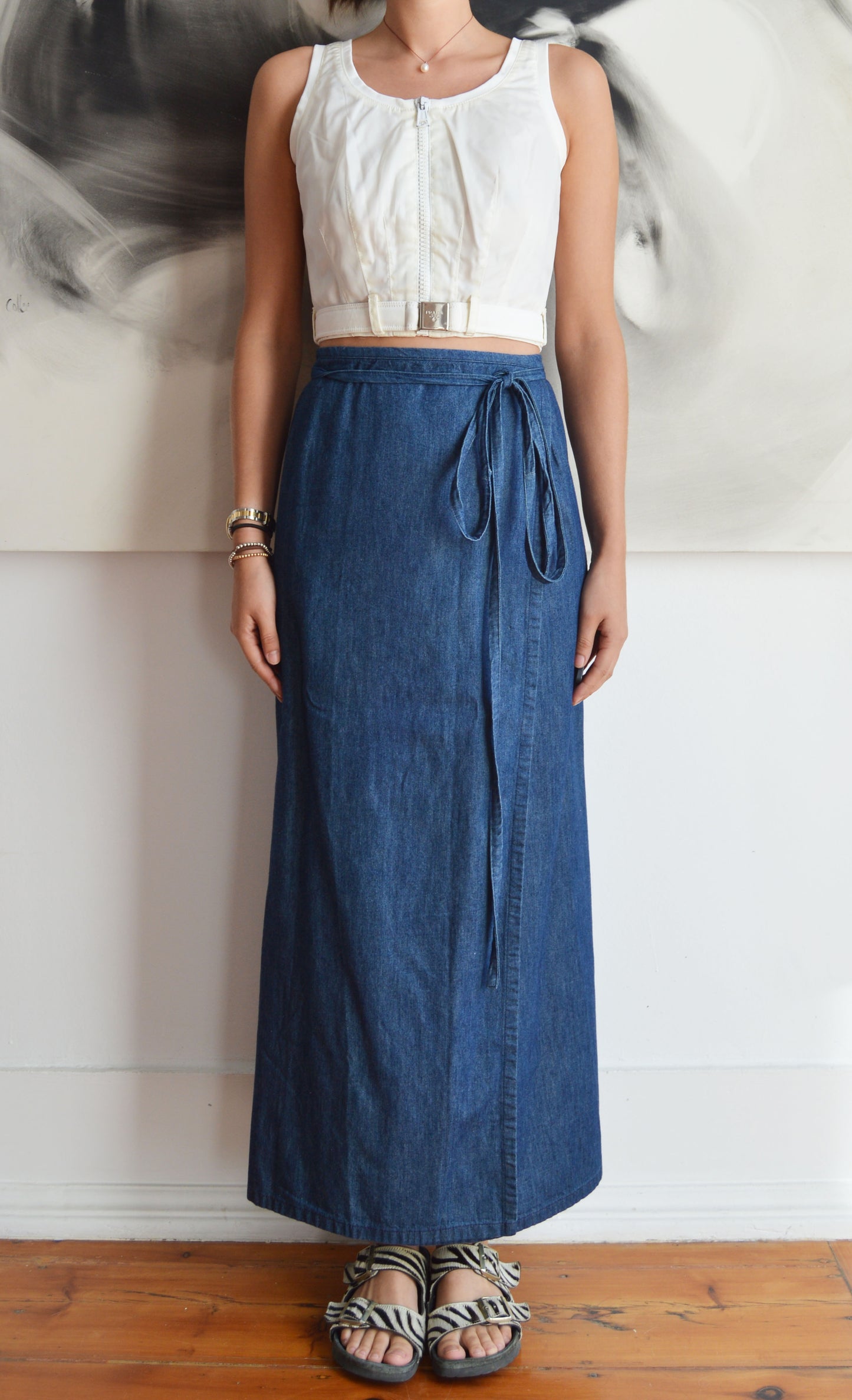 Vintage Dolce & Gabbana Denim Wrap Skirt