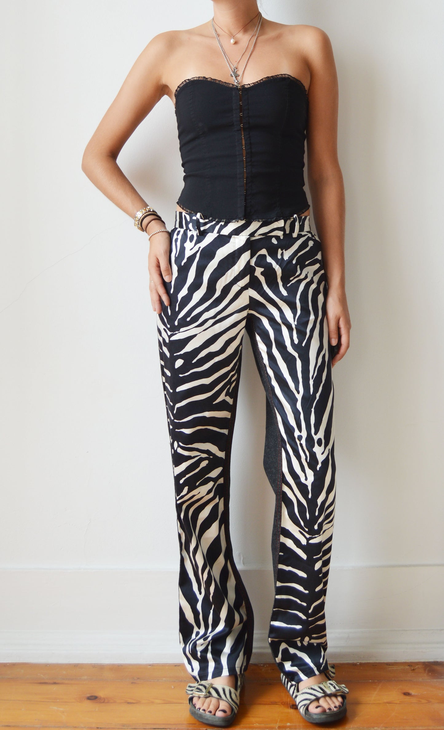 vintage dolce gabbana fw 1999 zebra trousers