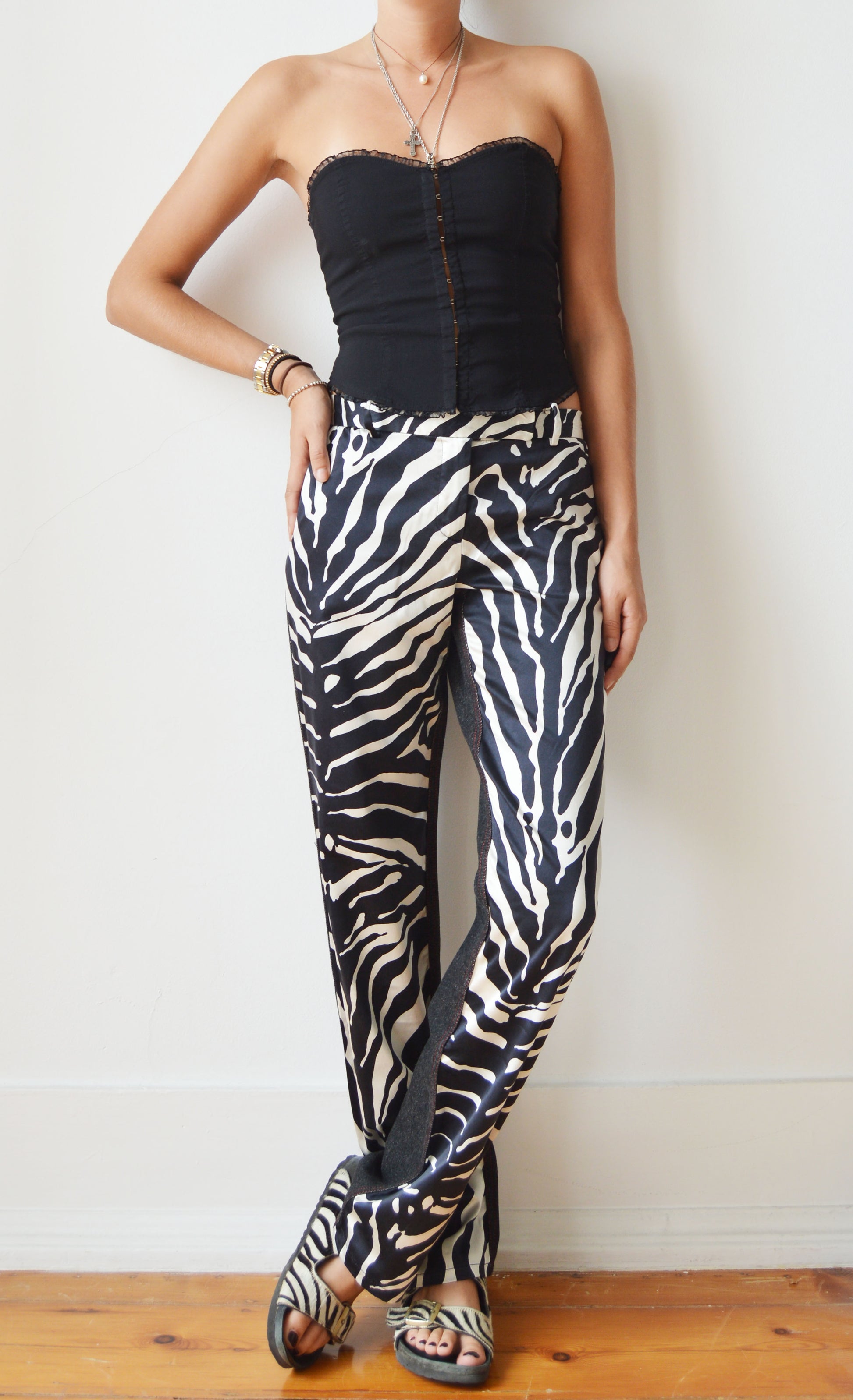 vintage dolce gabbana fw 1999 zebra trousers