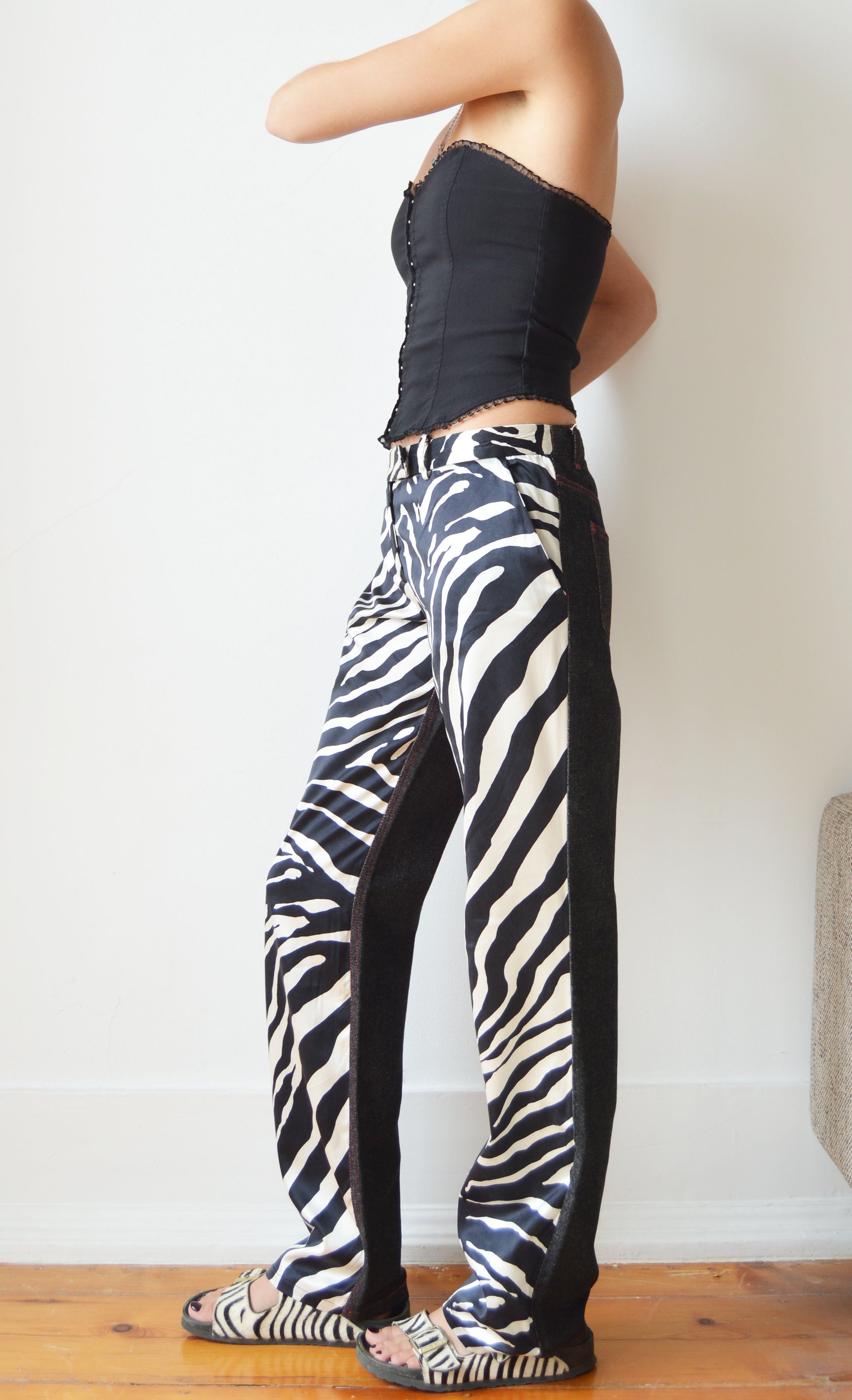 vintage dolce gabbana fw 1999 zebra trousers