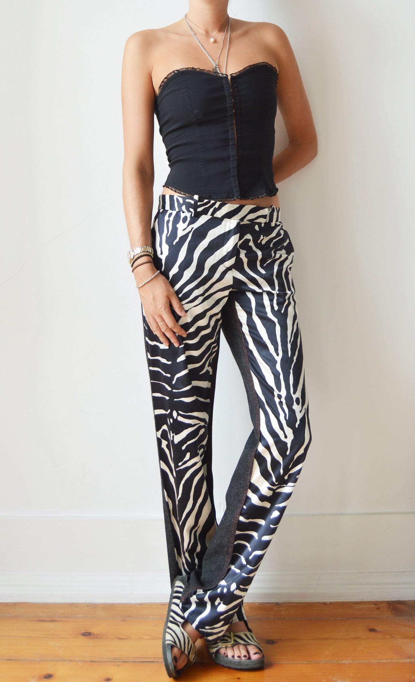 vintage dolce gabbana fw 1999 zebra trousers