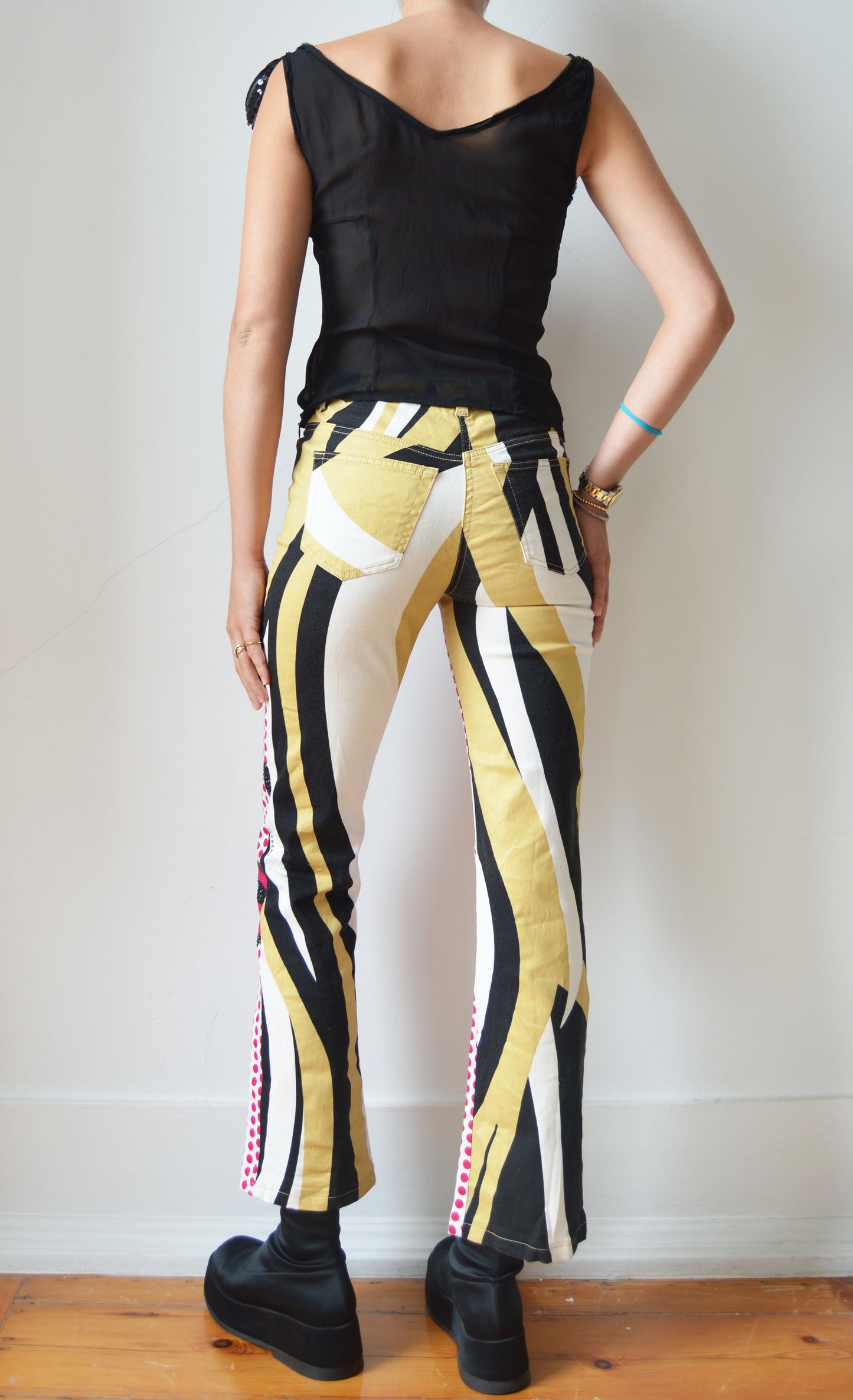 vintage iceberg ss 2001 face pop art jeans