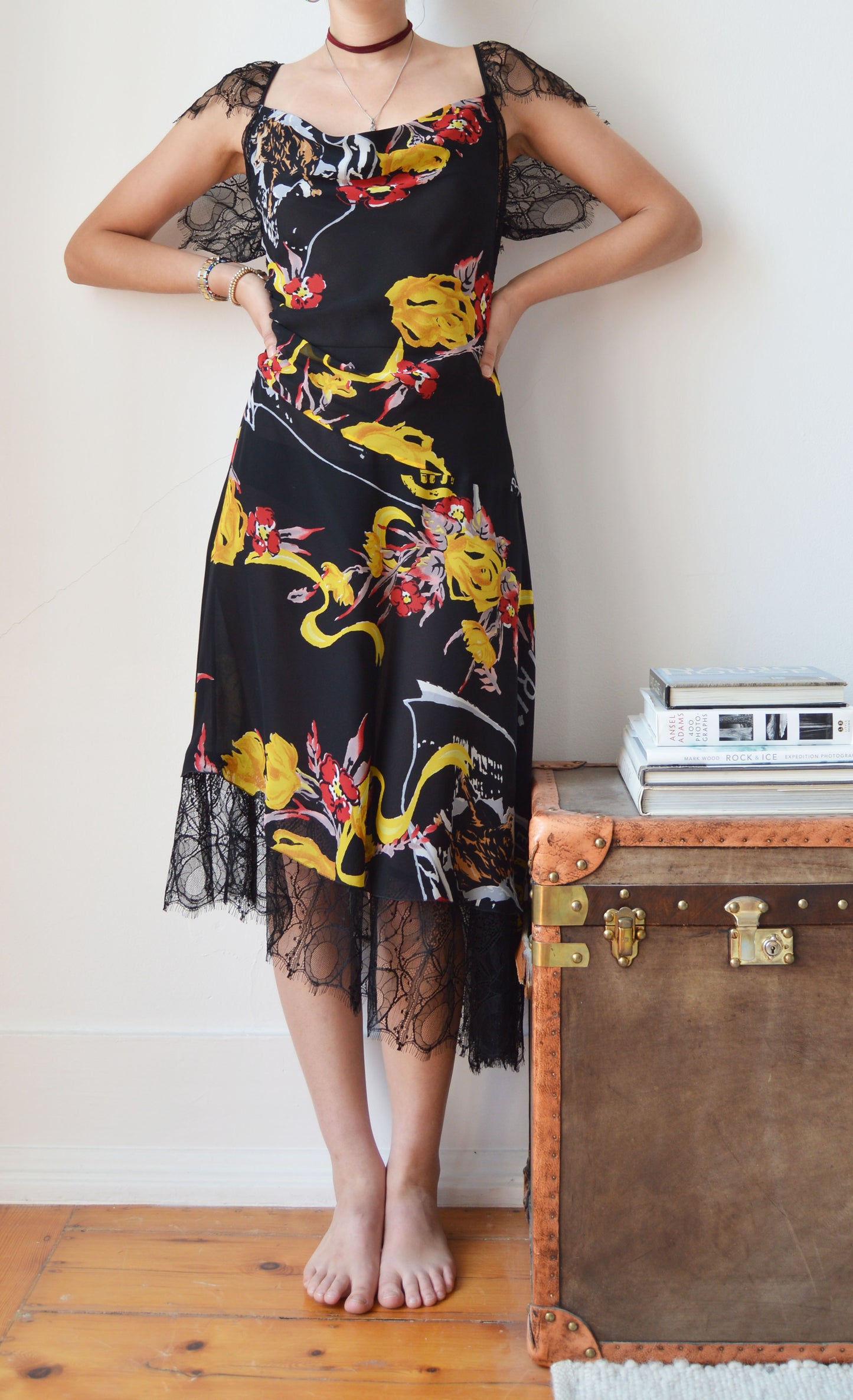 Vintage Iceberg Silk Floral Dress