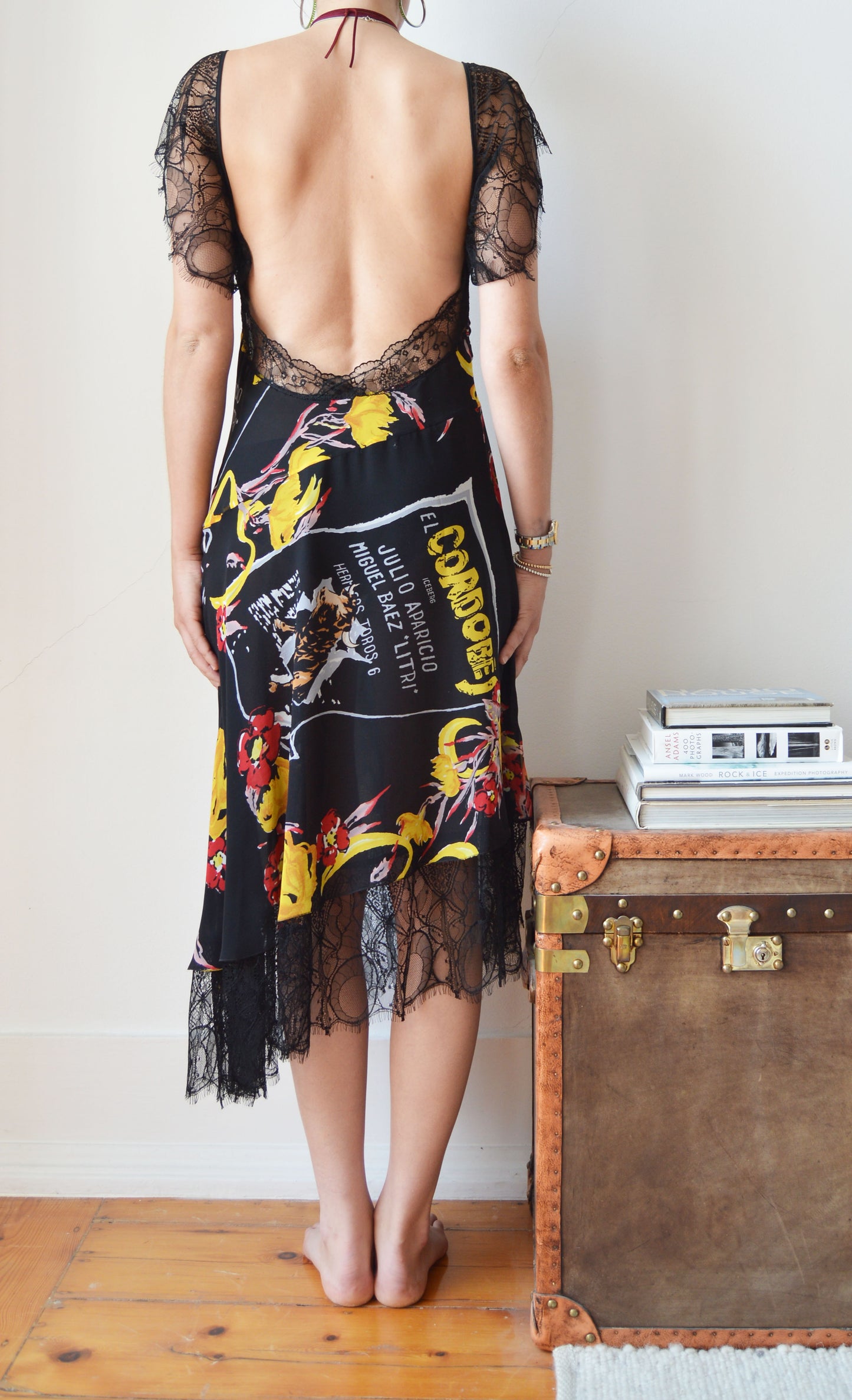 Vintage Iceberg Silk Floral Dress