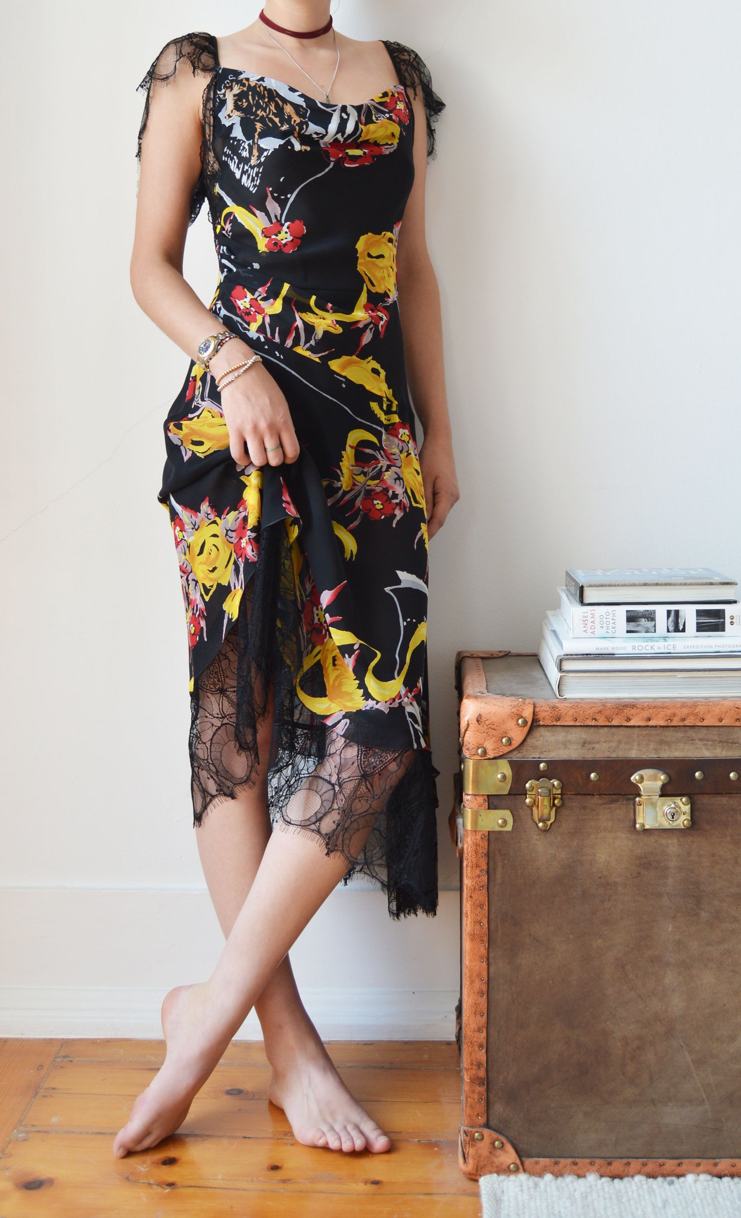 Vintage Iceberg Silk Floral Dress