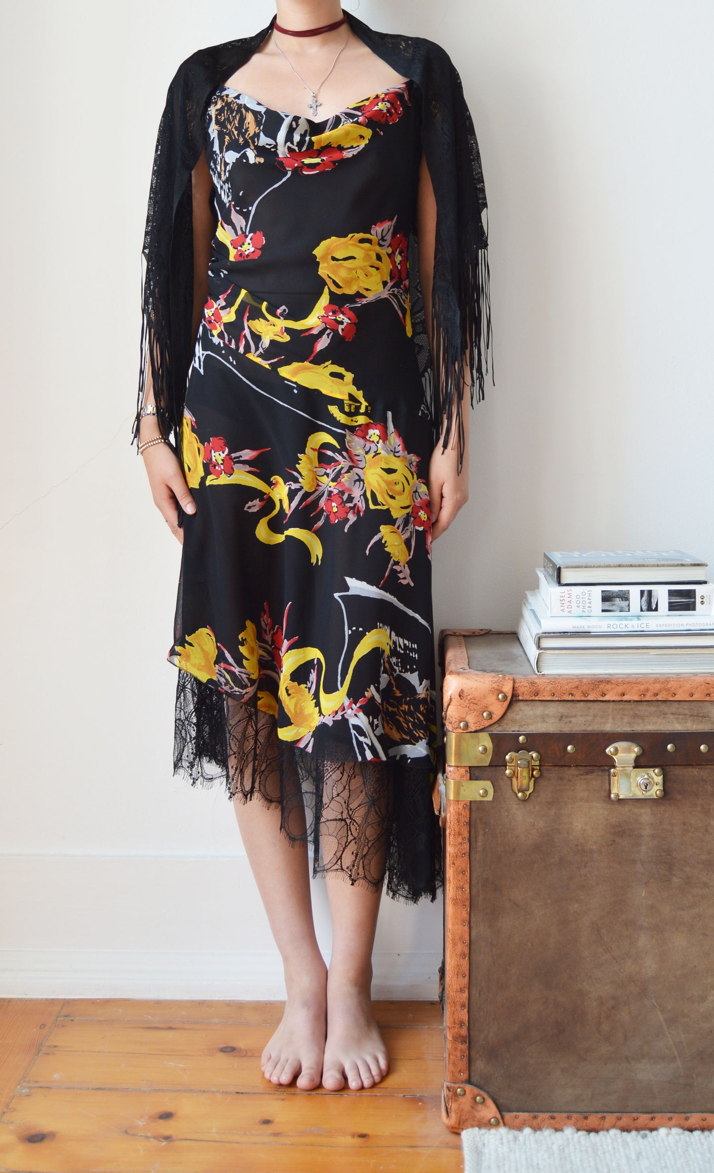 Vintage Iceberg Silk Floral Dress