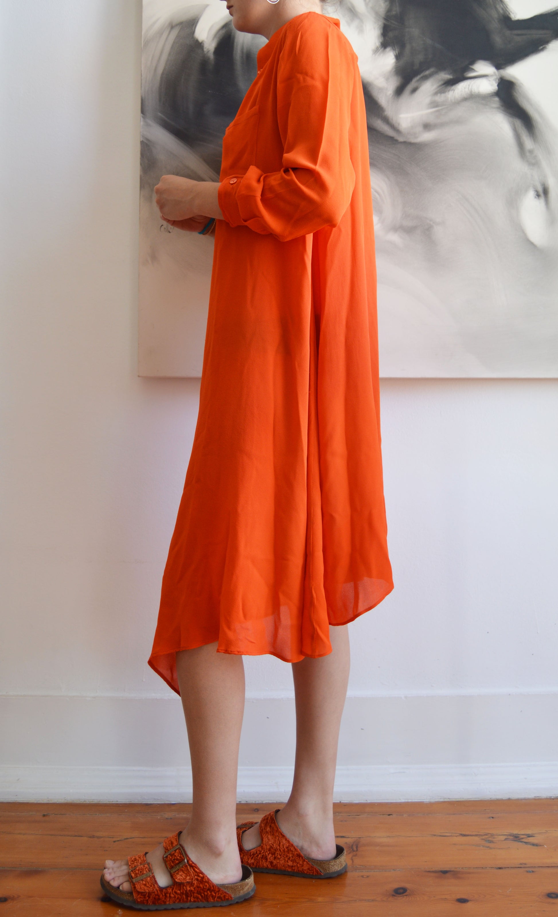 vintage jean paul gaultier orange shirtdress