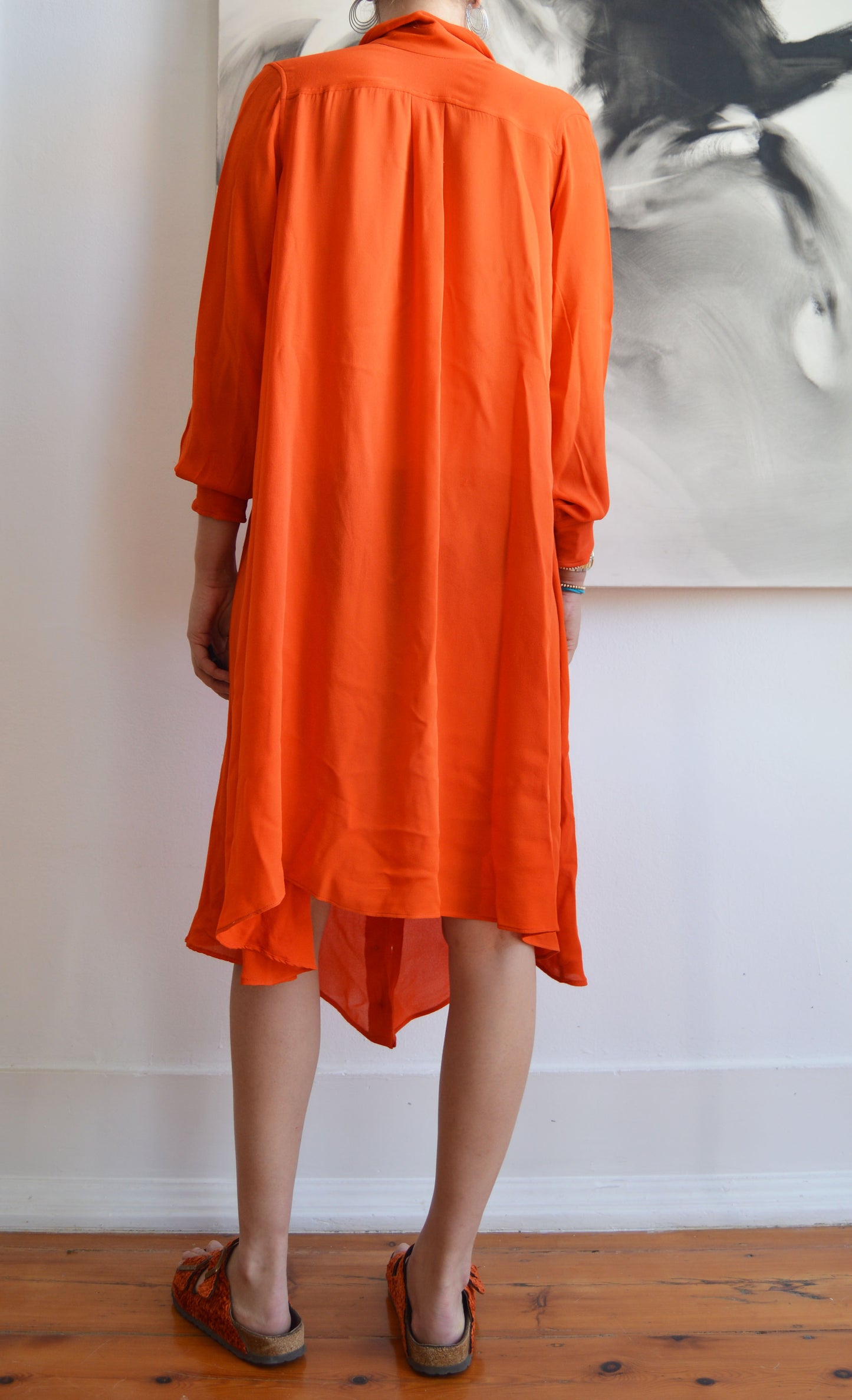 vintage jean paul gaultier orange shirtdress