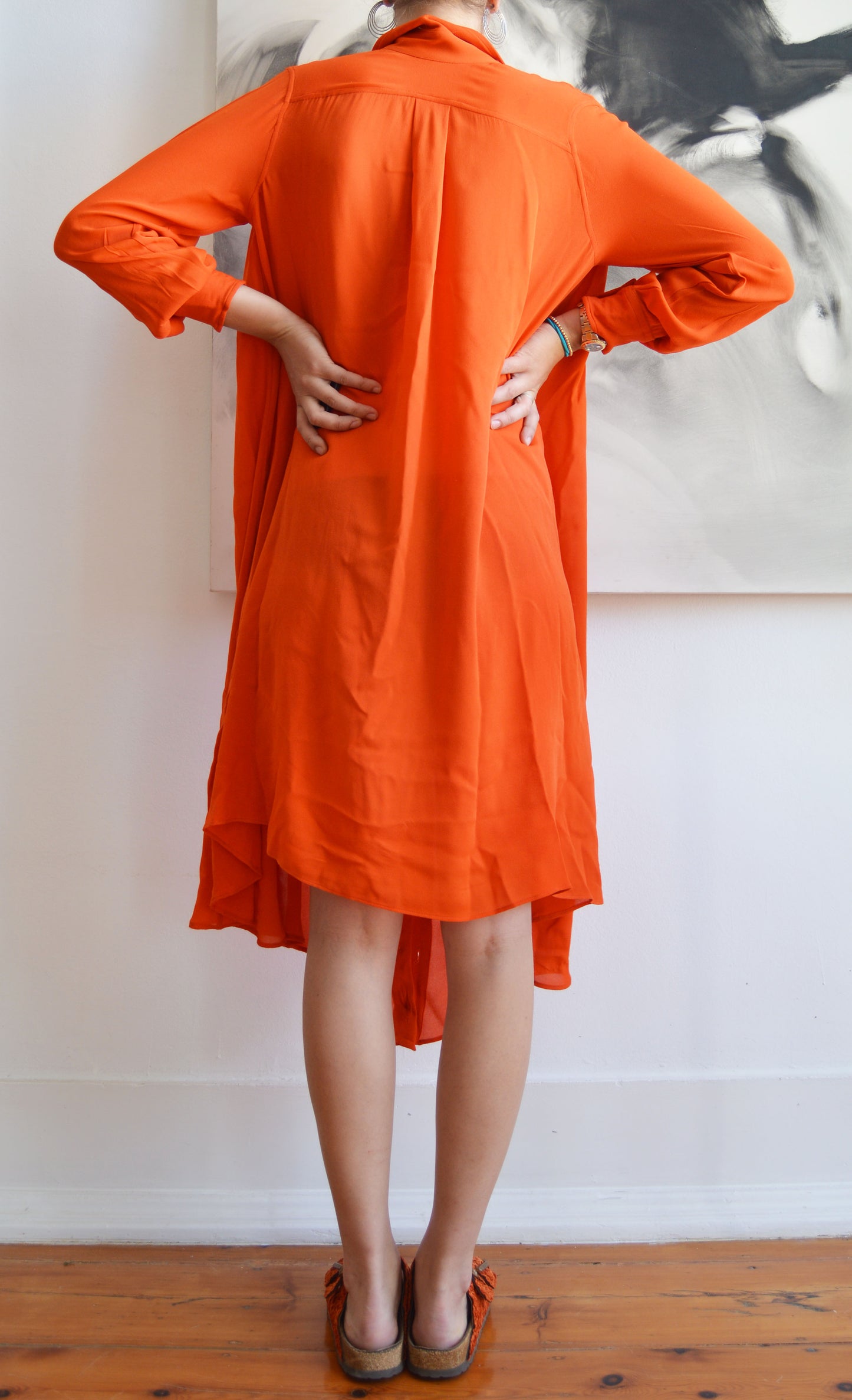 vintage jean paul gaultier orange shirtdress