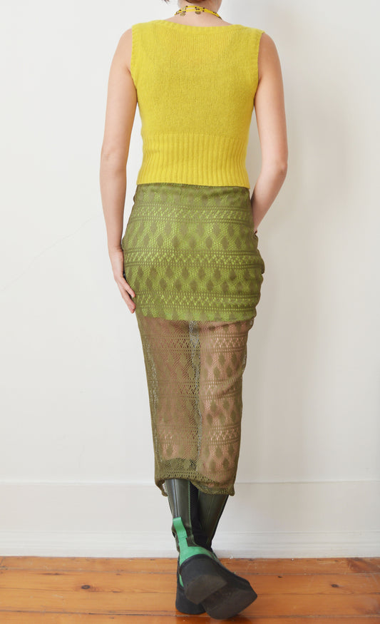 vintage marni fw 2000 cashmere yellow tank vest