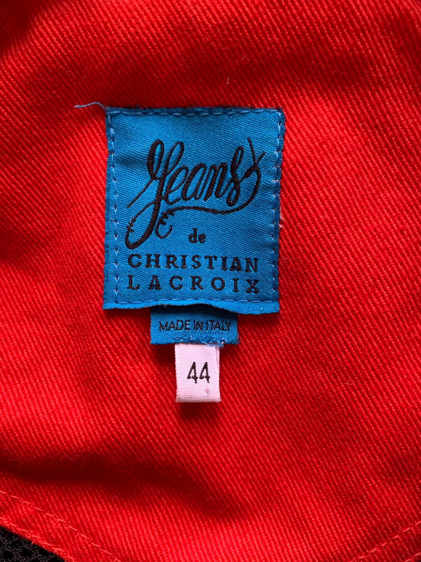 Vintage Christian Lacroix Red Denim Gilet
