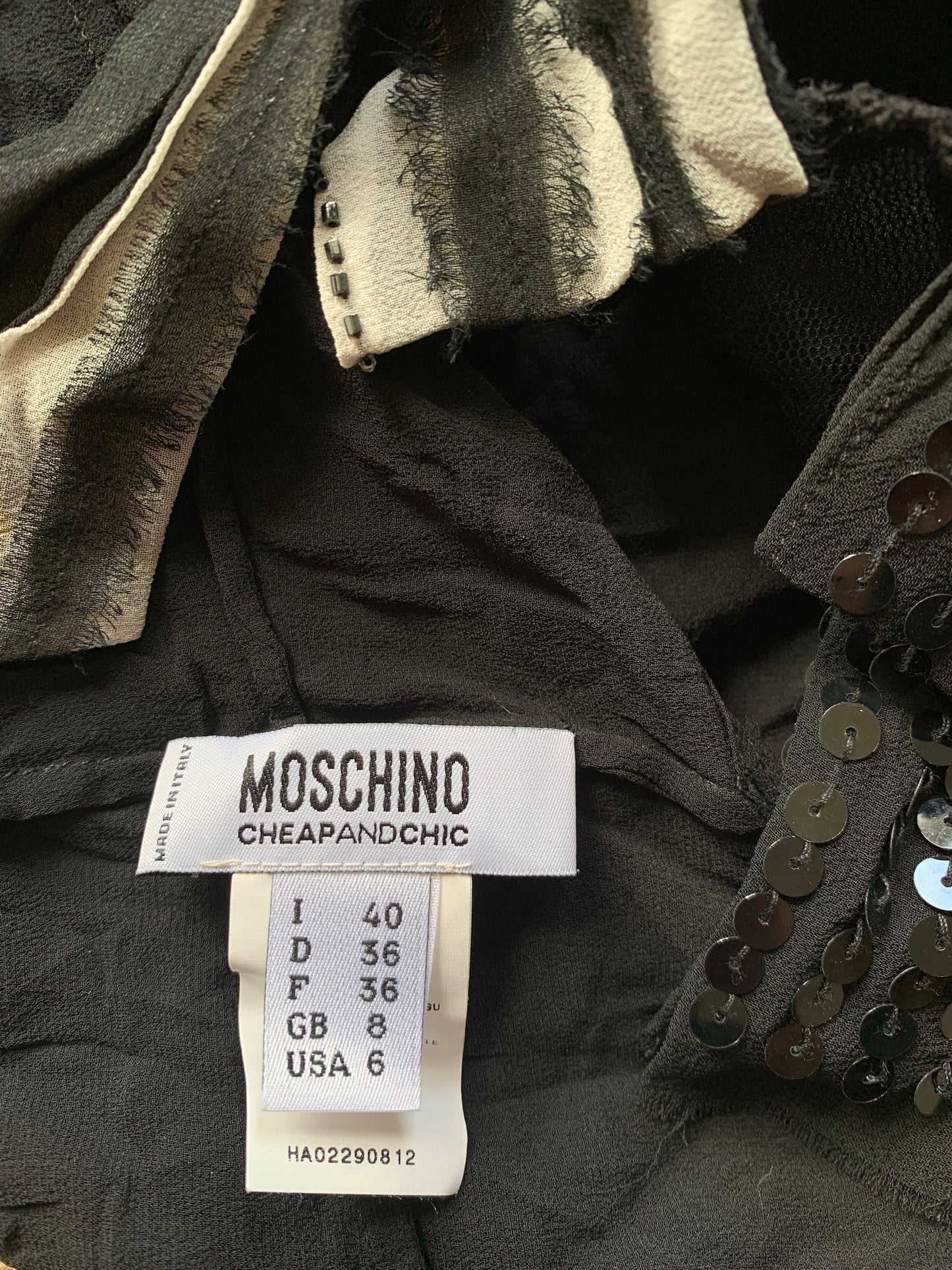 Moschino Cheap & Chic Black Silk Vest