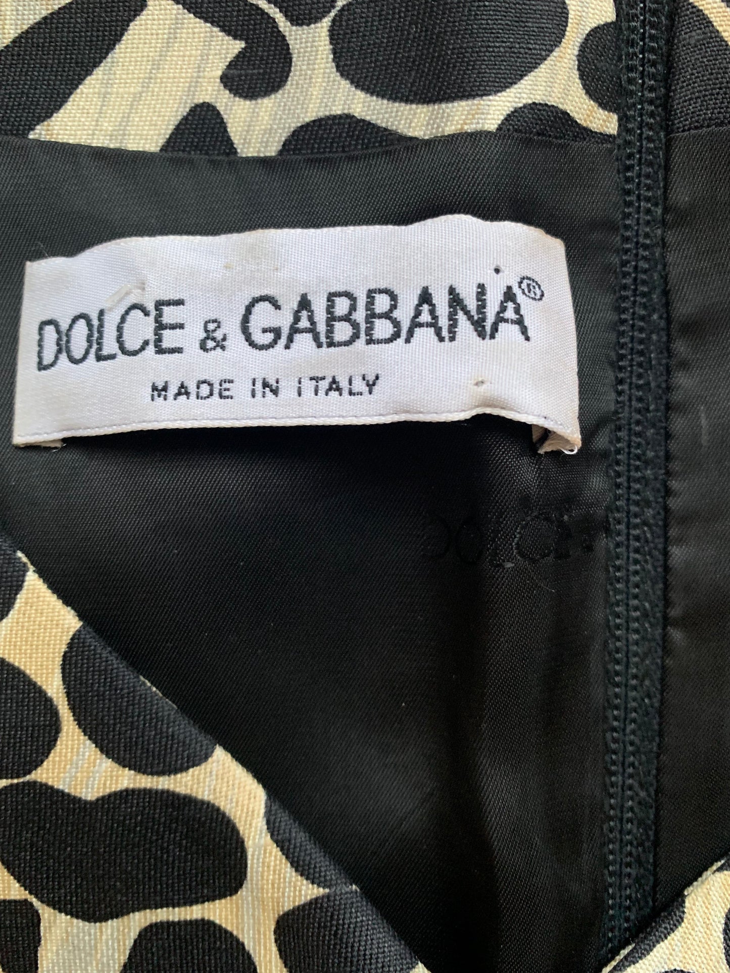 Vintage Dolce & Gabbana S/S 1996 Silk Animal Print Top